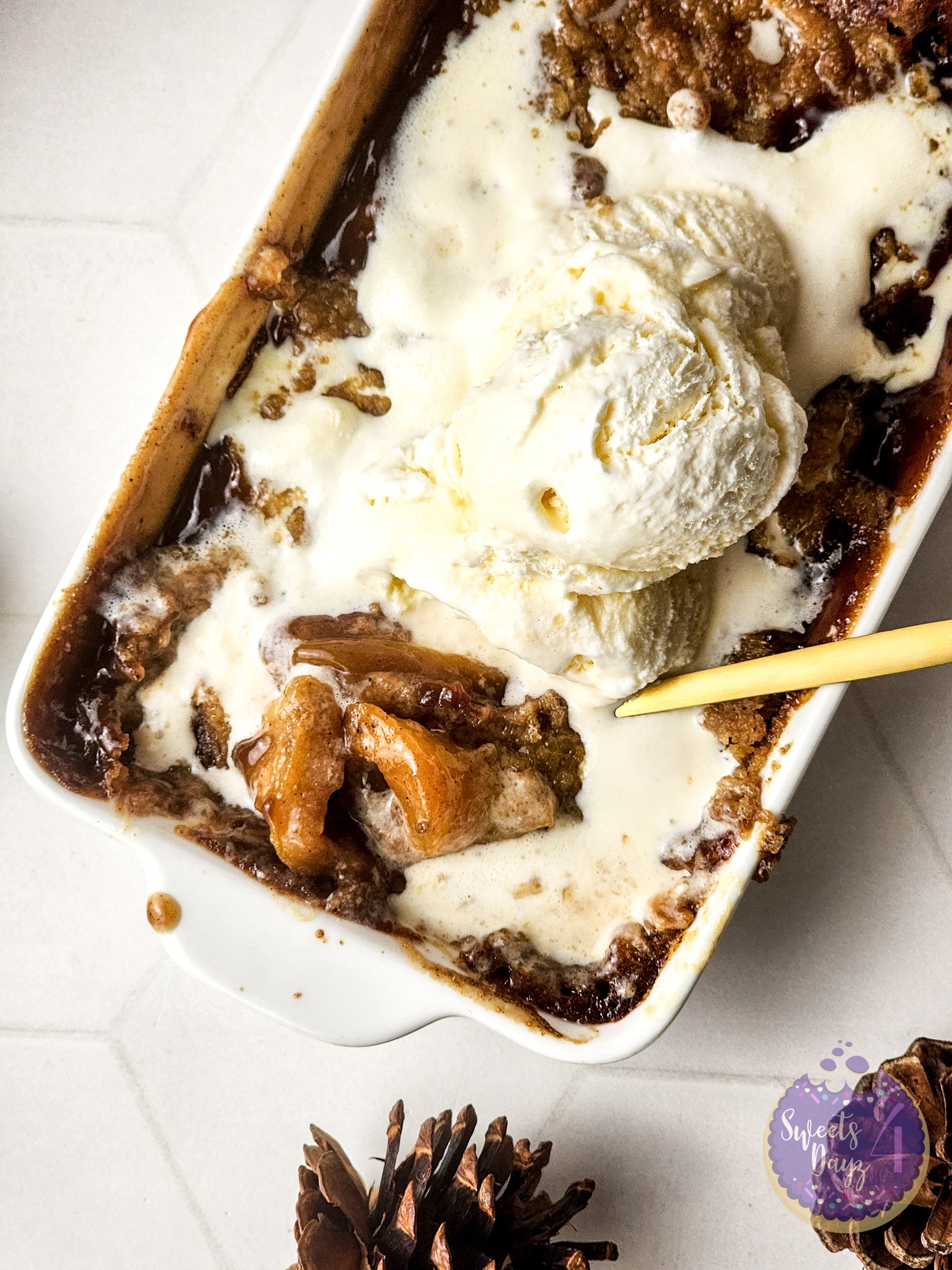 Peach Cobbler For One on Rhombus