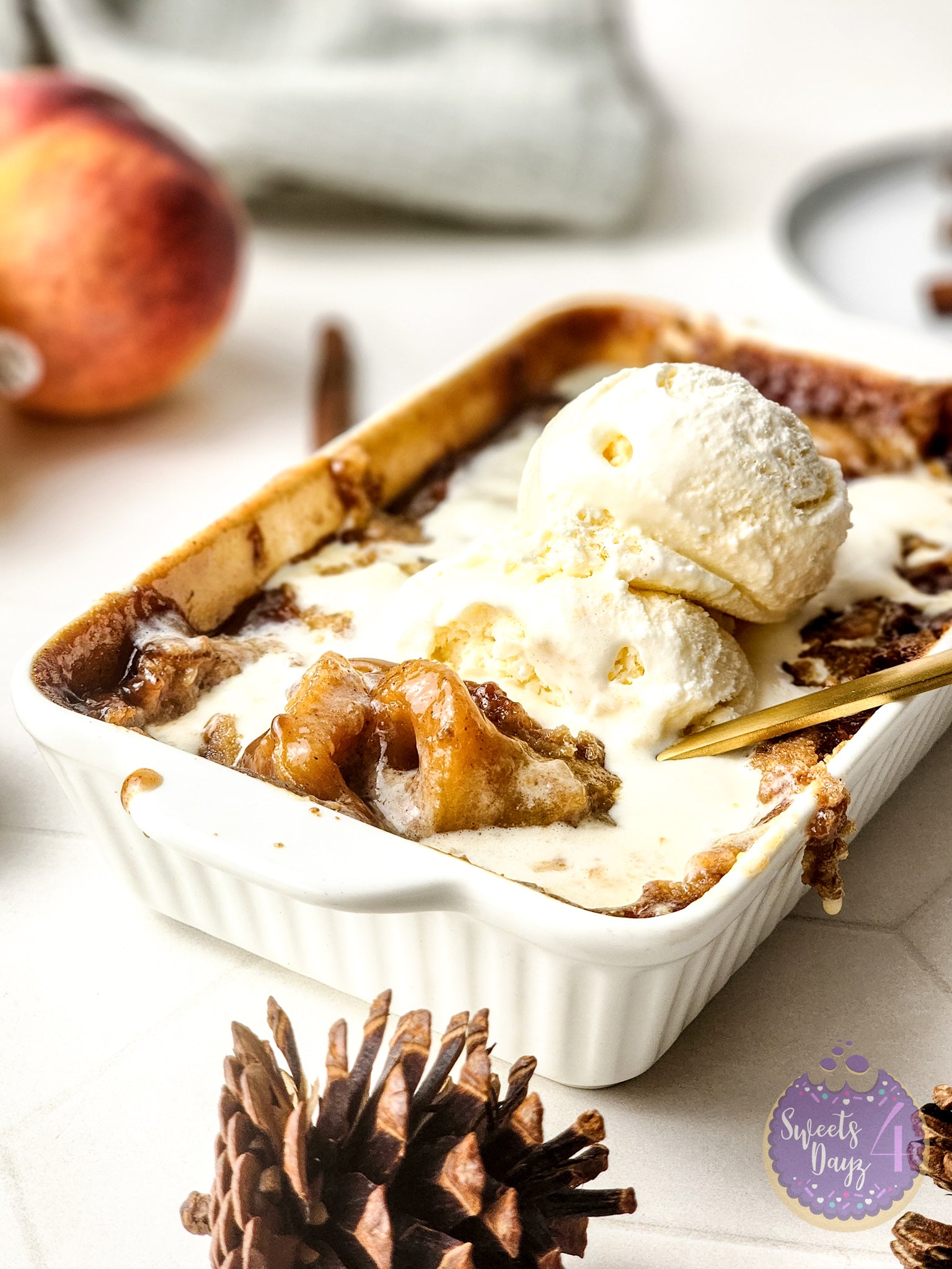 Peach Cobbler For One on Rhombus
