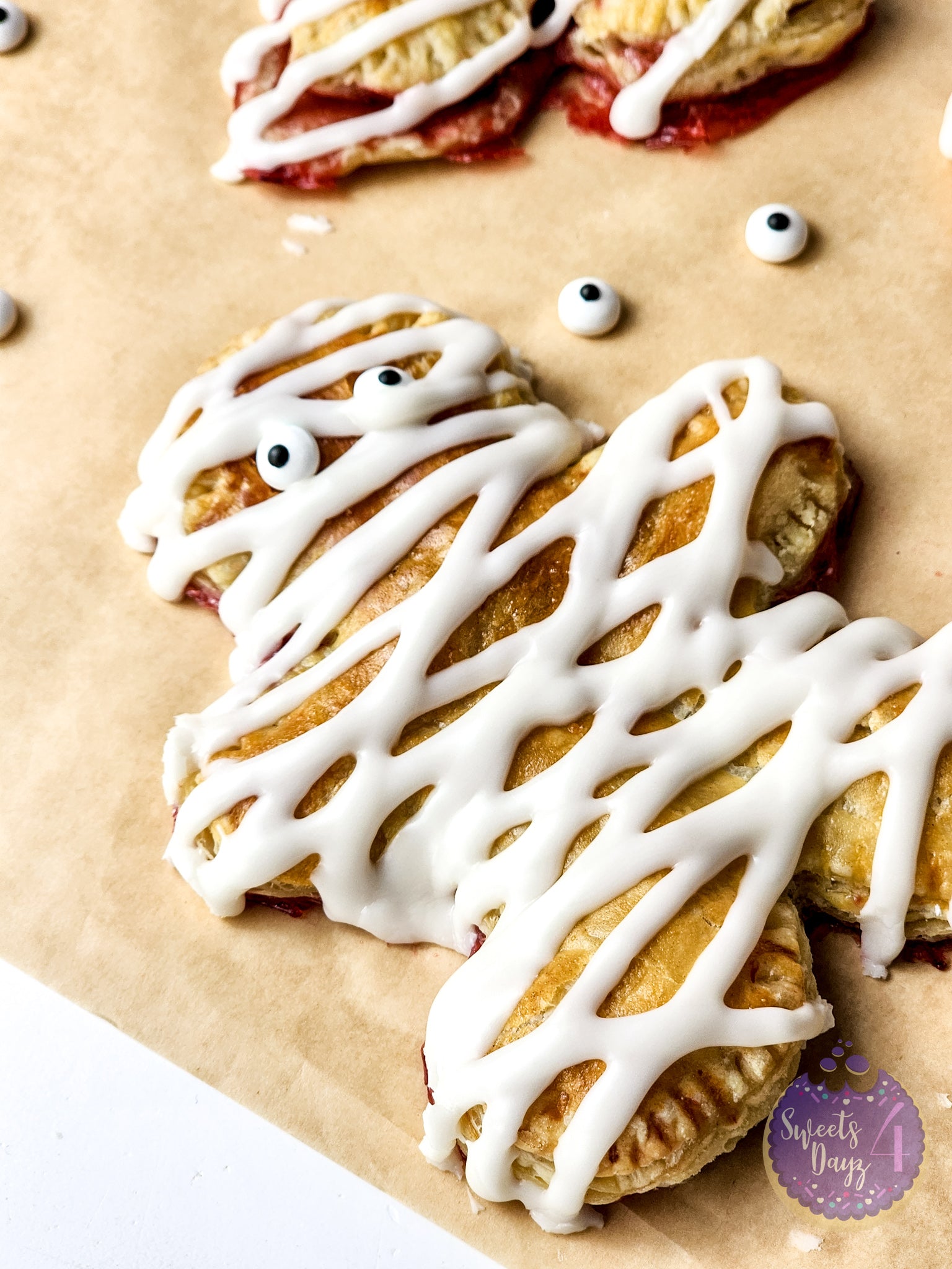 Mummy Halloween Poptarts on White