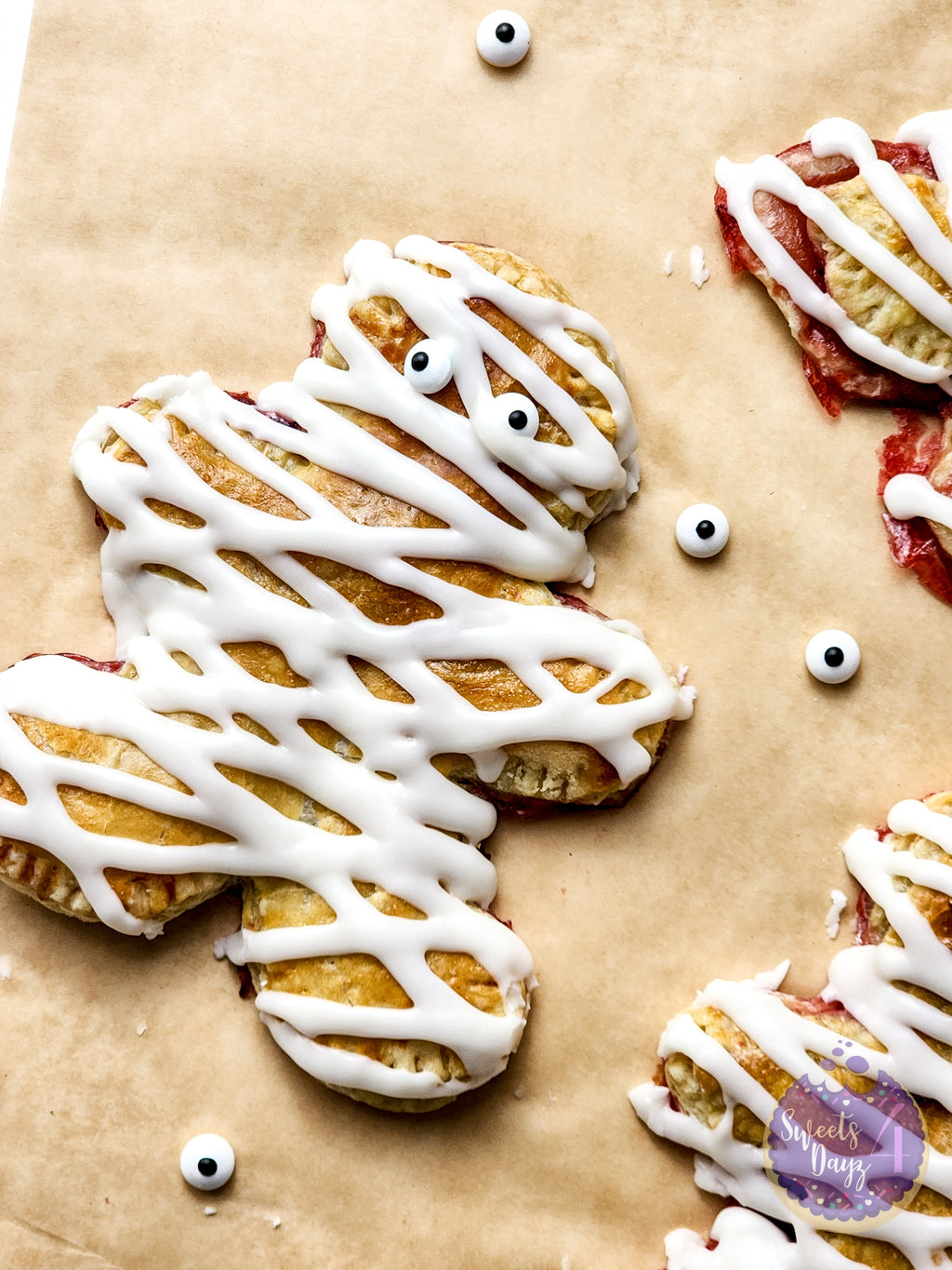 Mummy Halloween Poptarts on White
