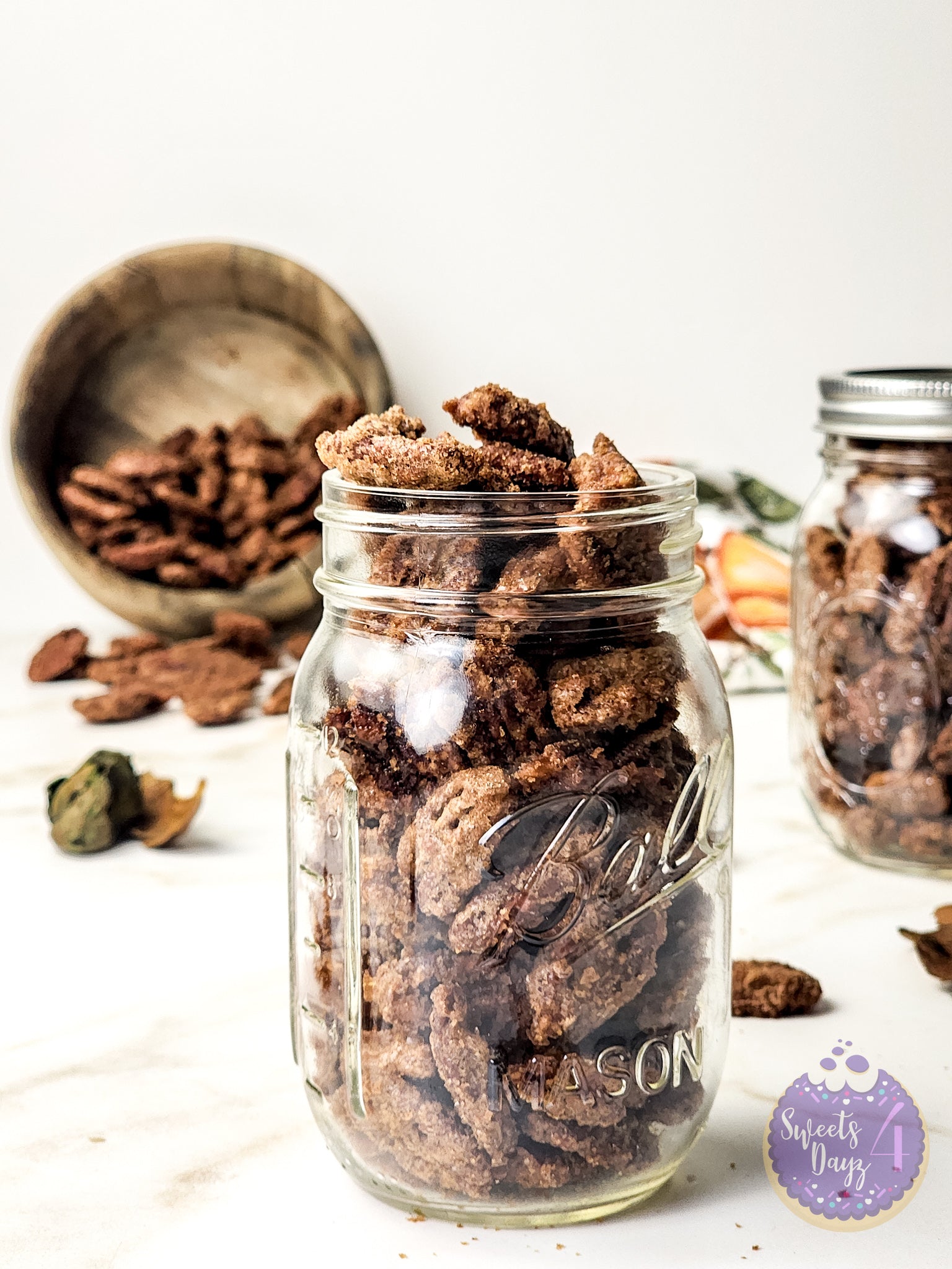 Candied Pecans on Rhombus