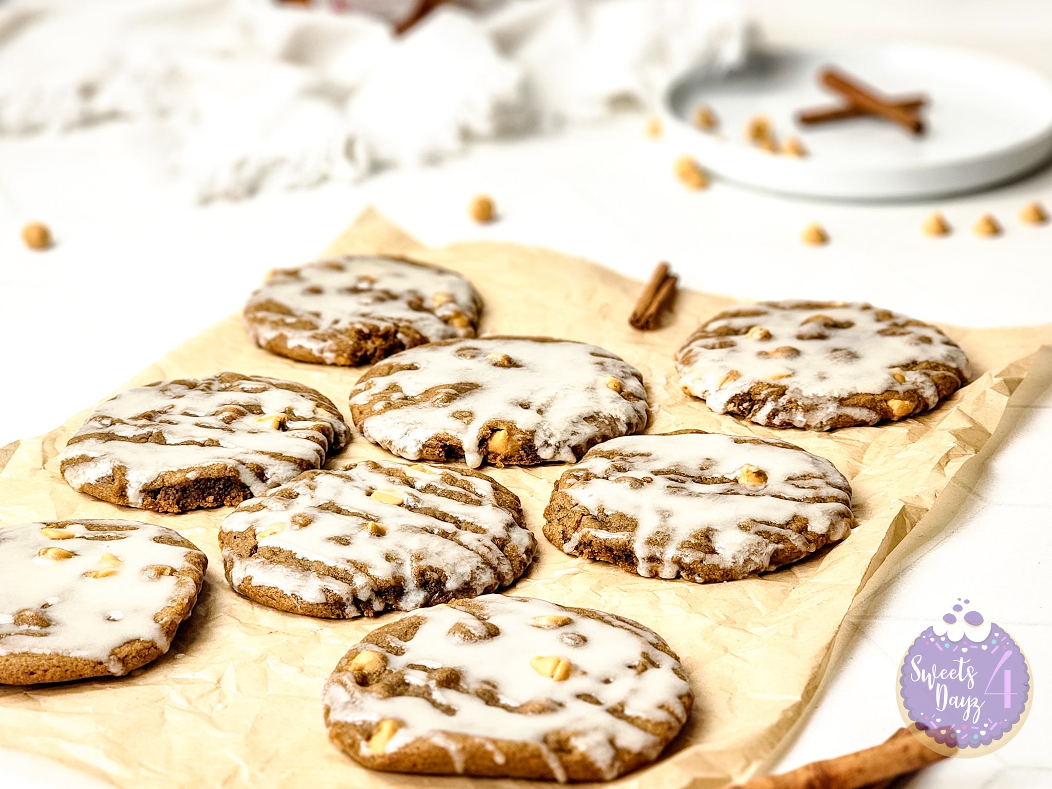 Ginger Maple Glazed Cookies on Rhombus