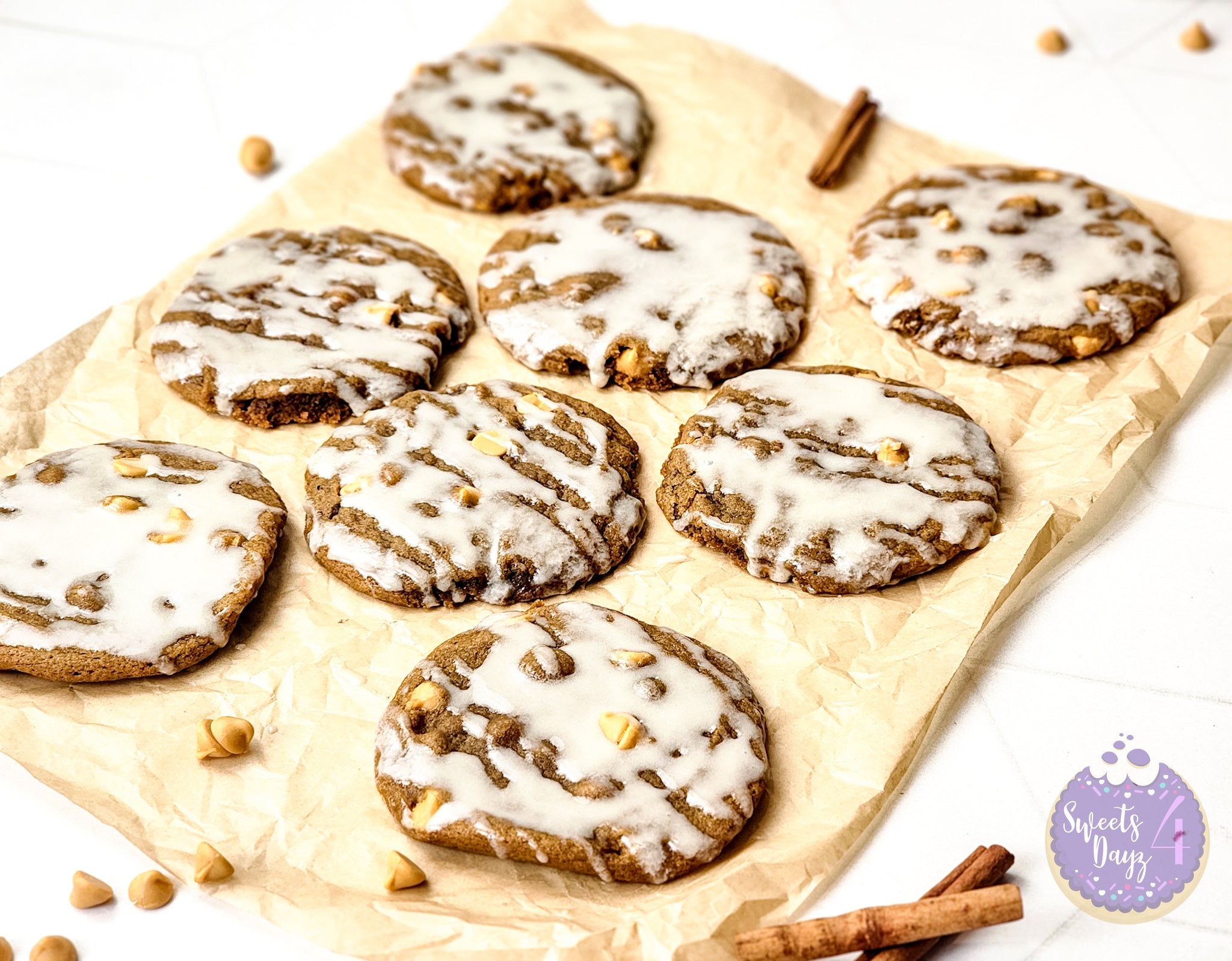 Ginger Maple Glazed Cookies on Rhombus