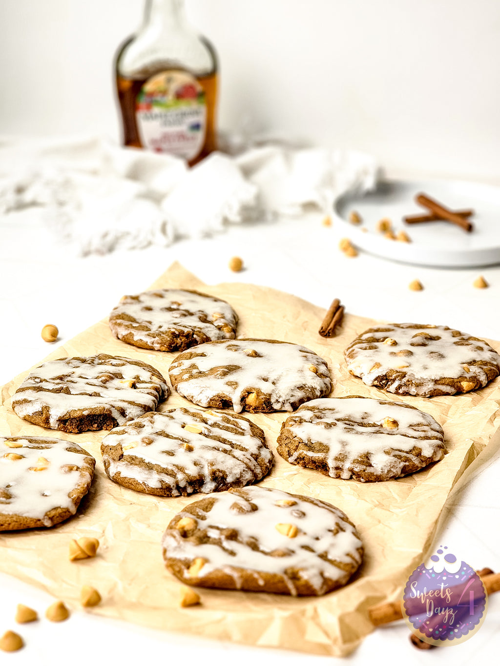 Ginger Maple Glazed Cookies on Rhombus