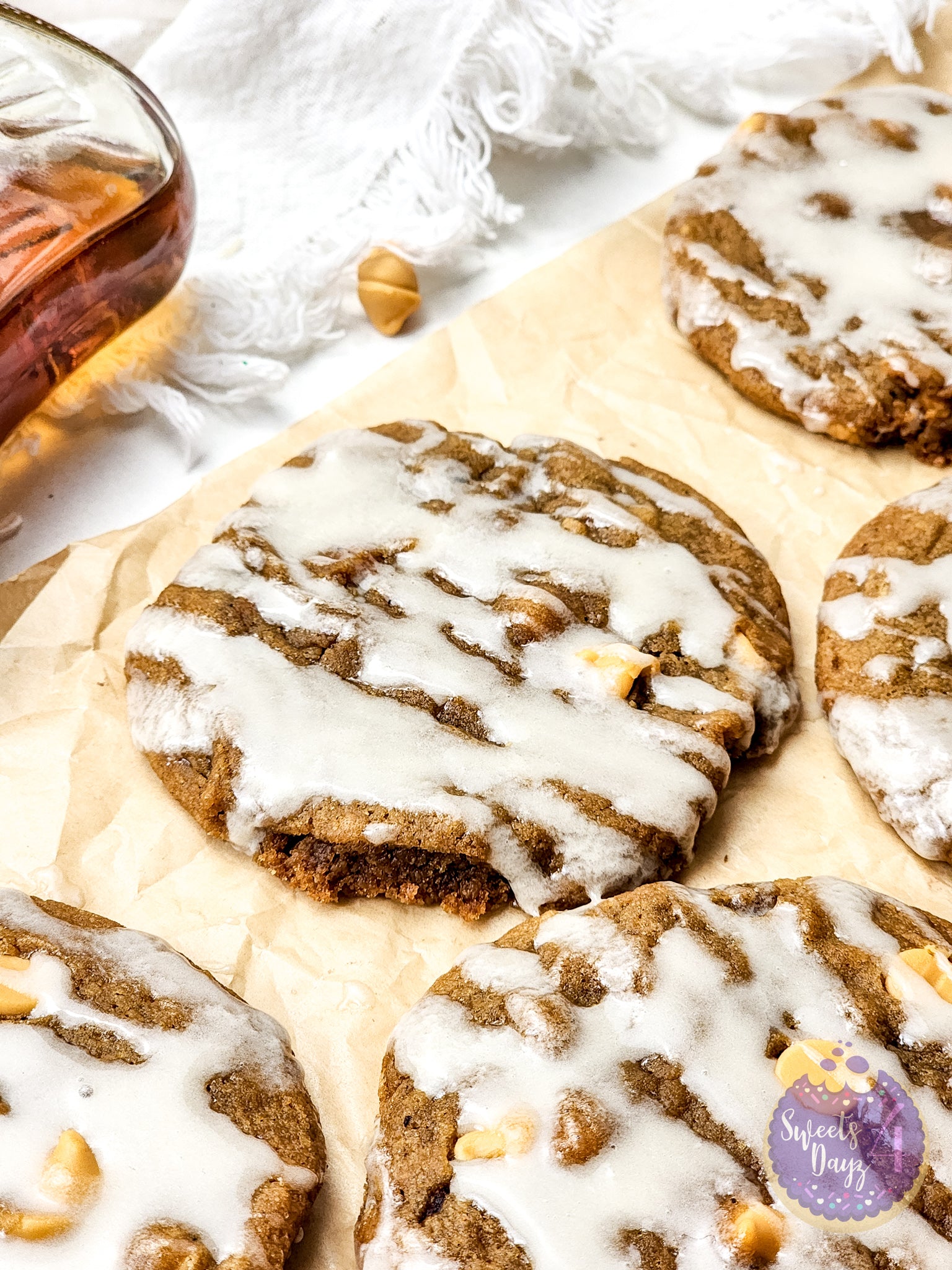 Ginger Maple Glazed Cookies on Rhombus
