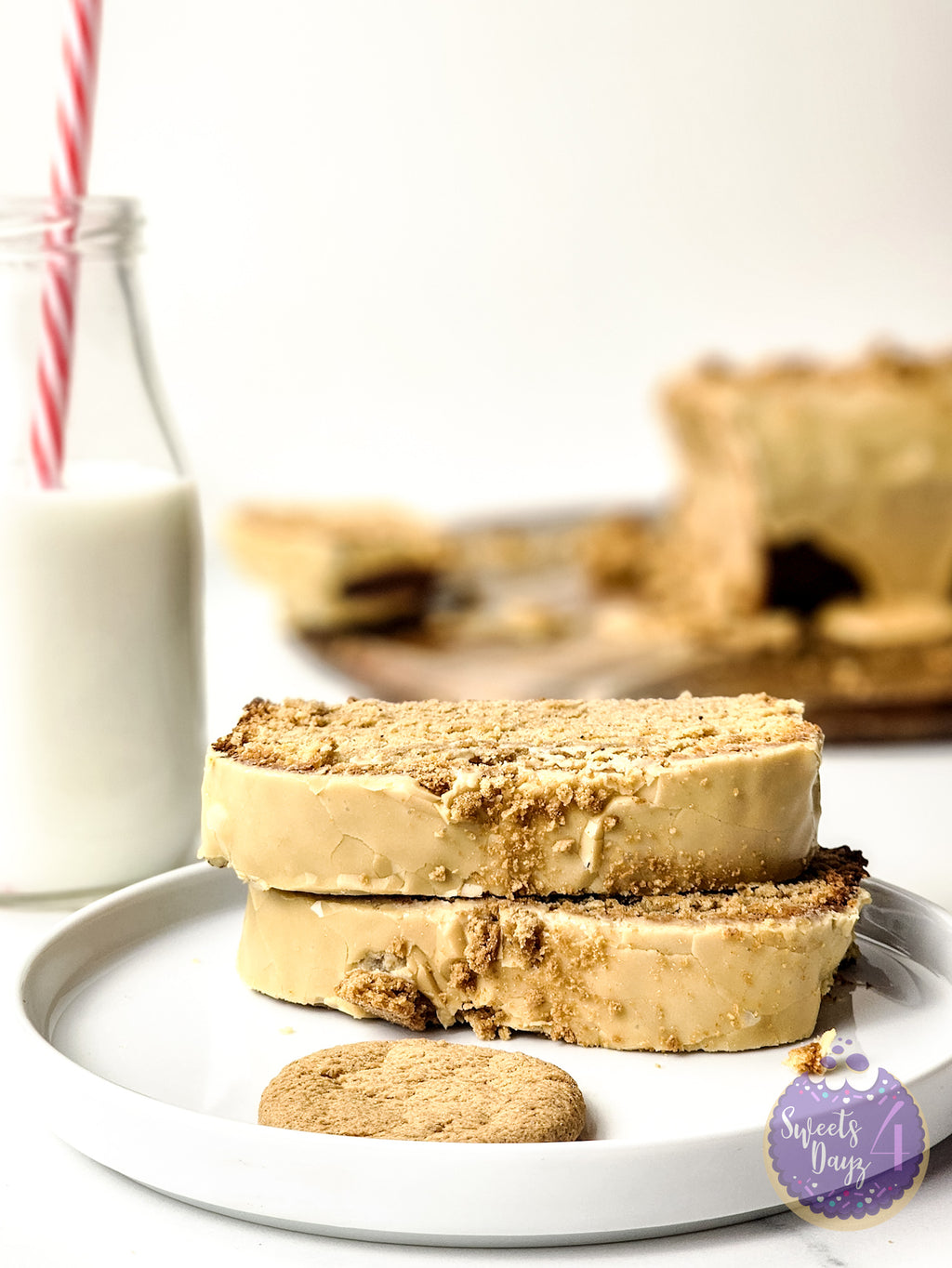Glazed Gingerbread Pound Cake on Marble
