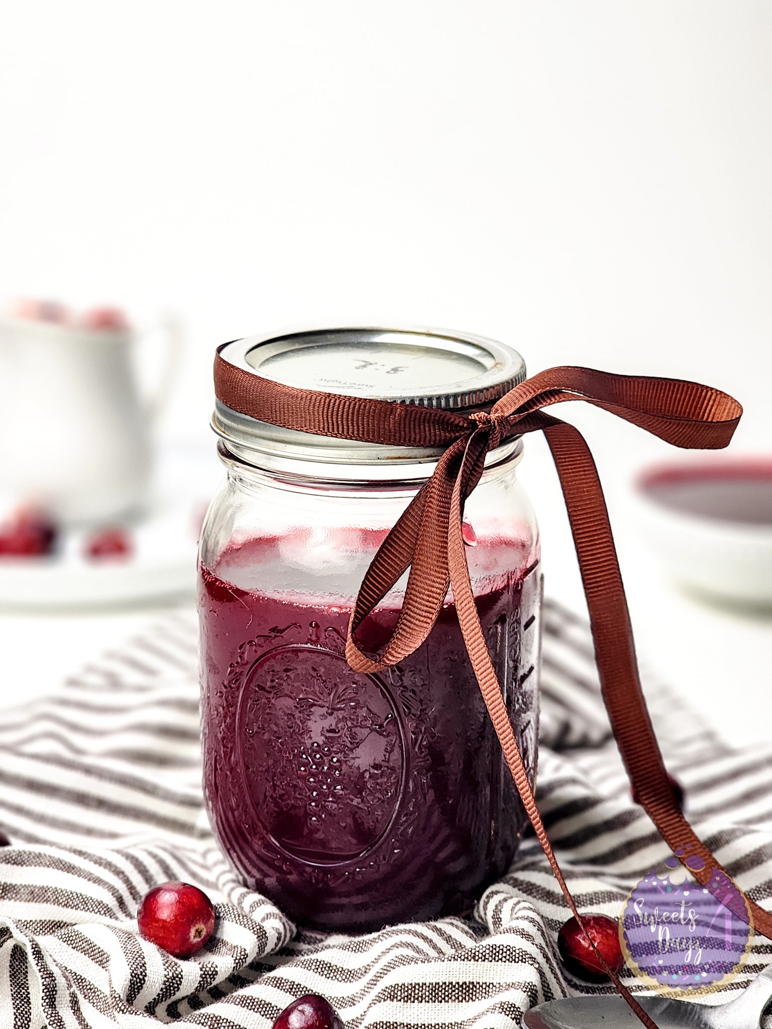 Homemade Cranberry Sauce on Rhombus