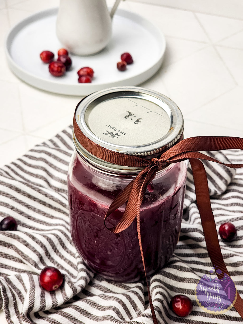 Homemade Cranberry Sauce on Rhombus