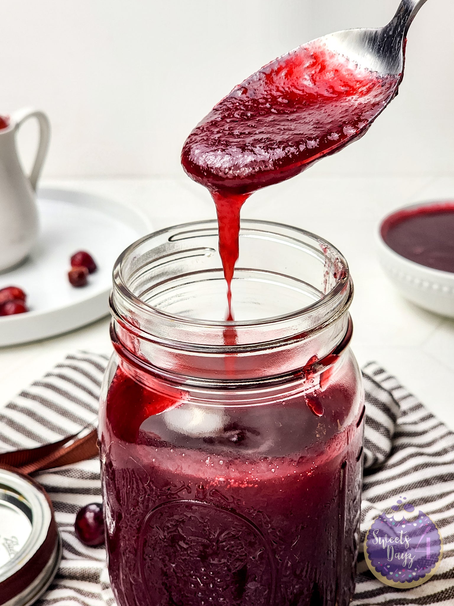 Homemade Cranberry Sauce on Rhombus