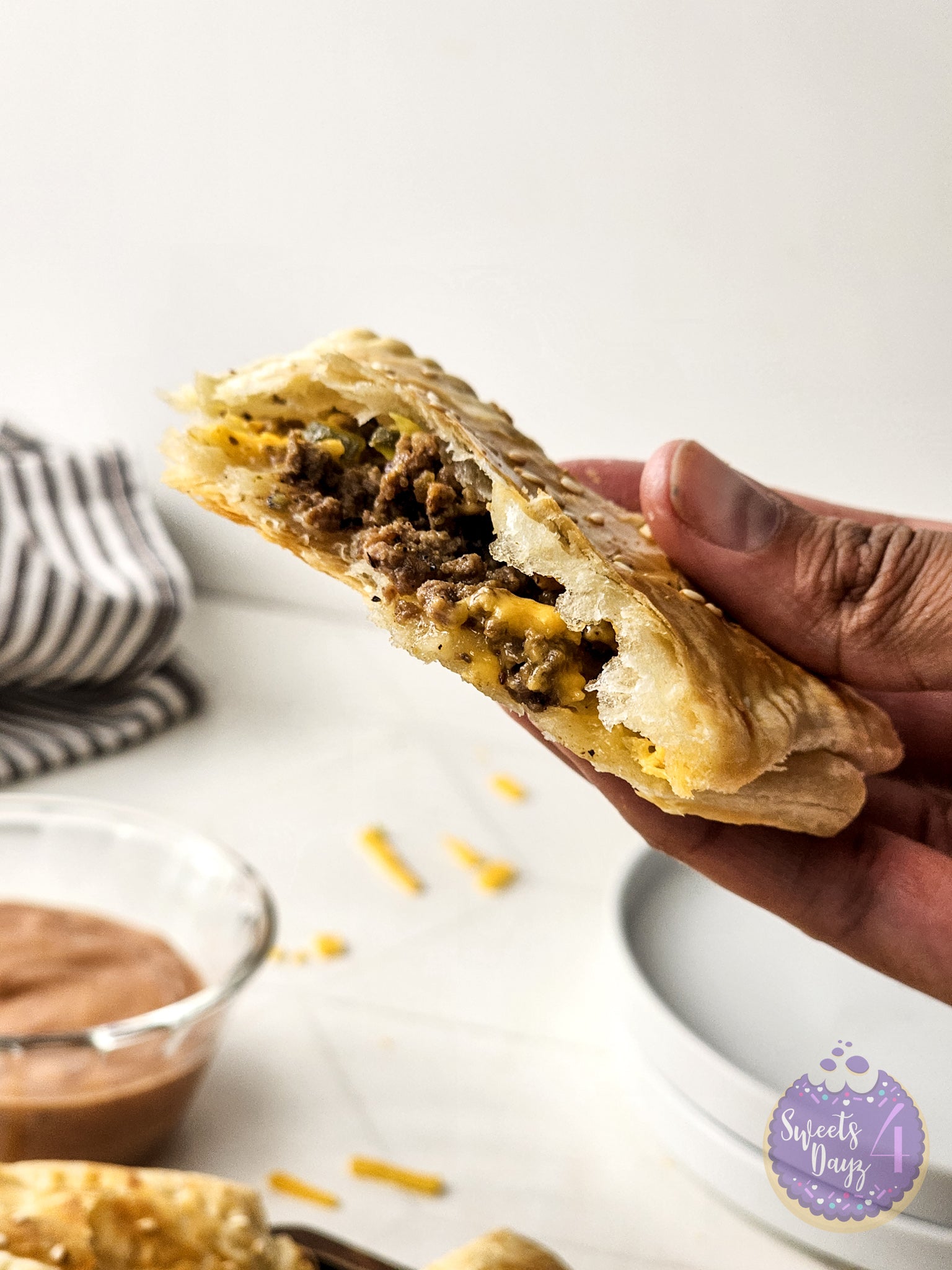 Cheeseburger Hand Pies on Rhombus