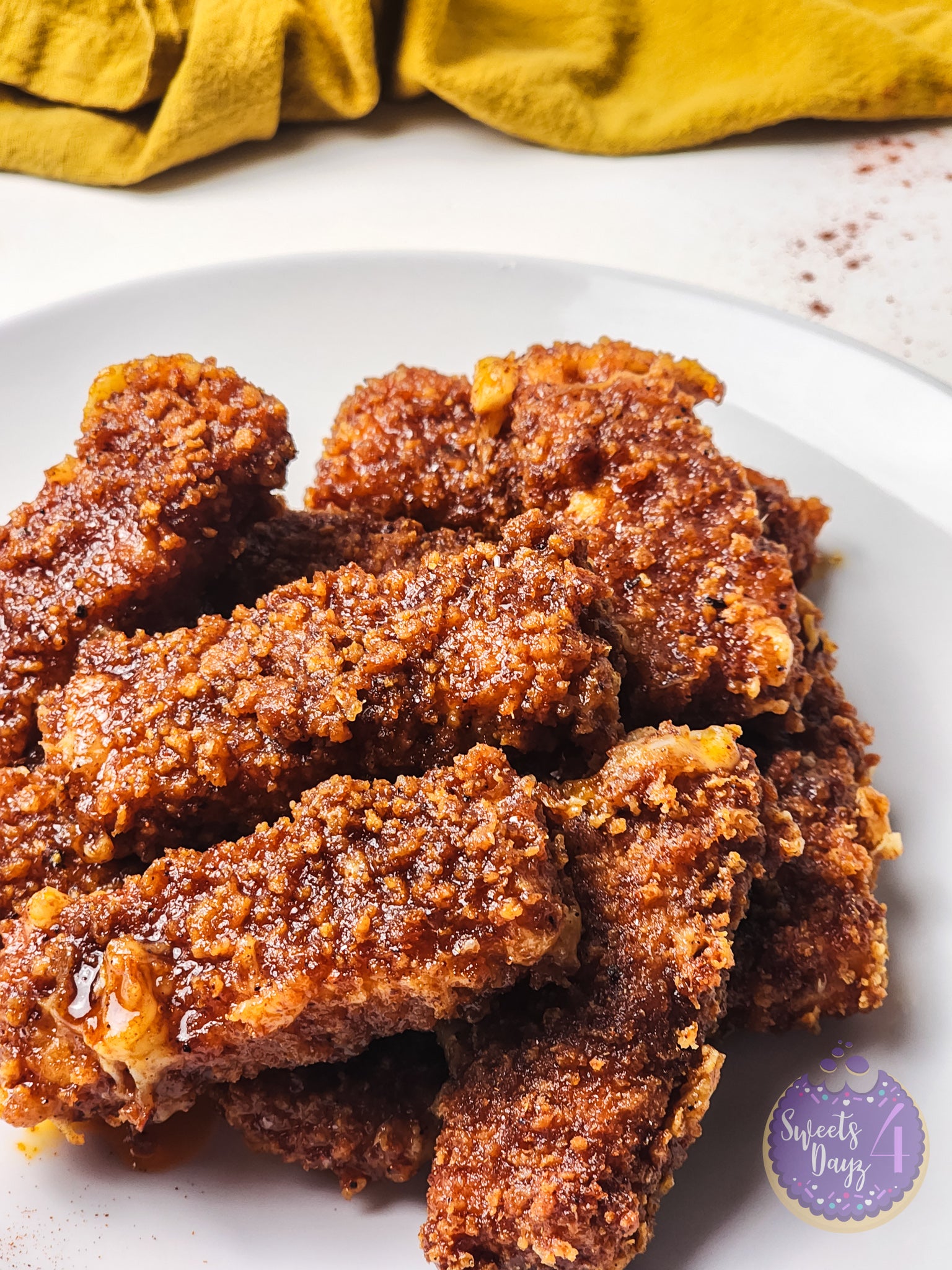 Copycat Chilis Nashville Hot Mozzarella Sticks on White