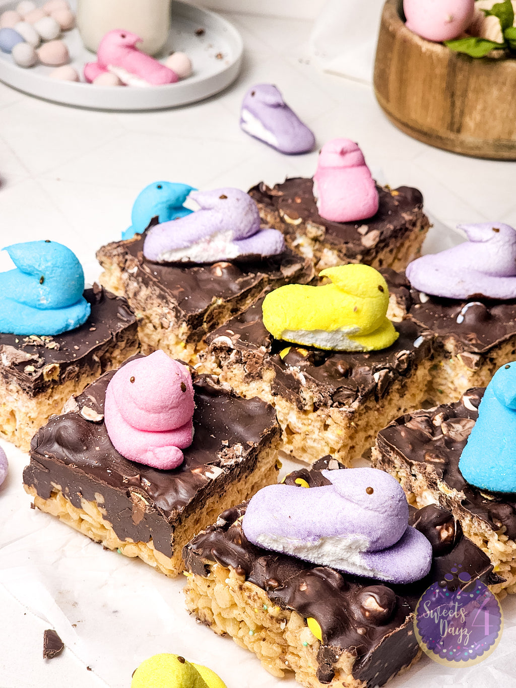 Easter Chocolate Rice Krispy Treats on Rhombus