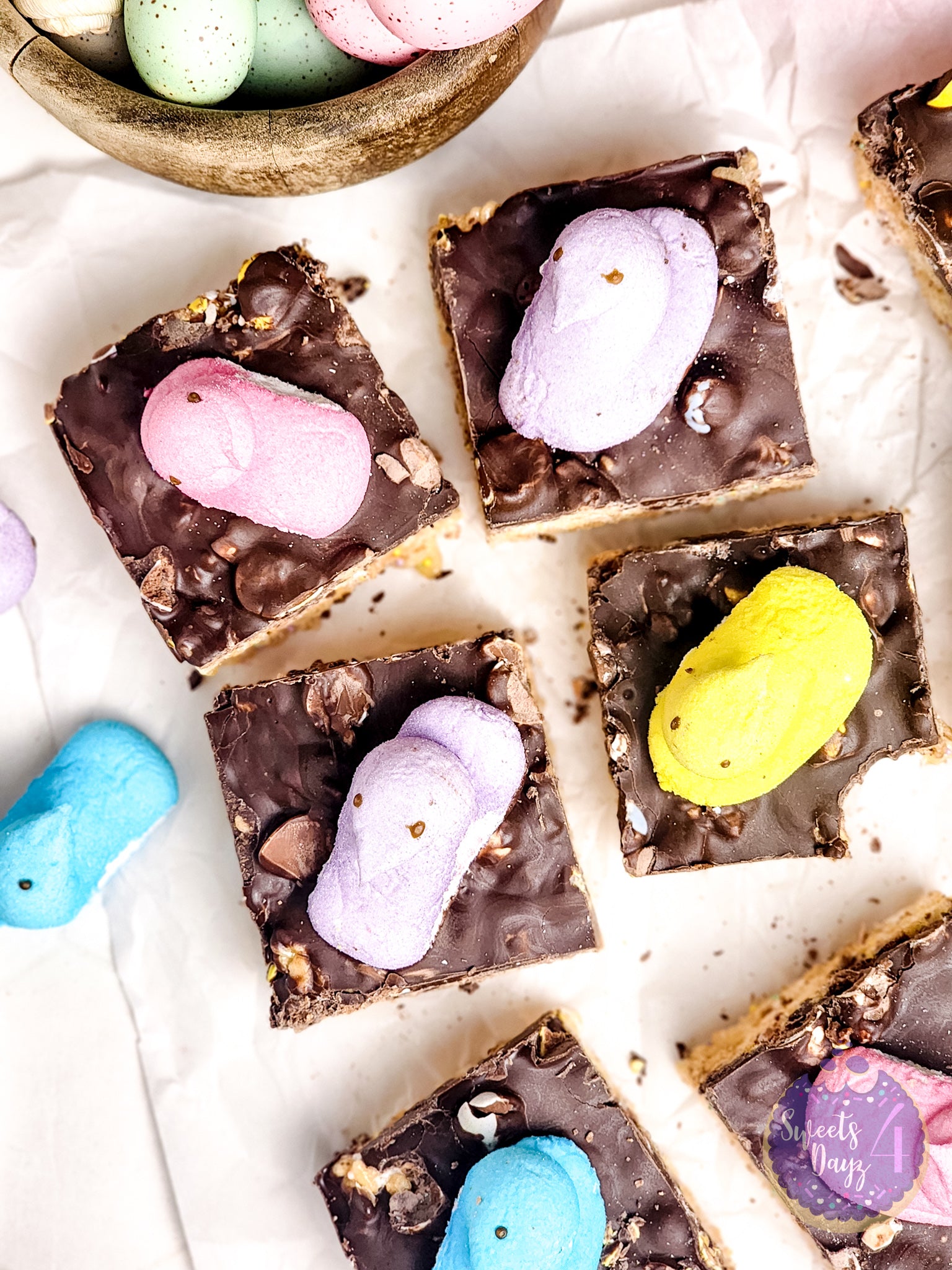 Easter Chocolate Rice Krispy Treats on Rhombus