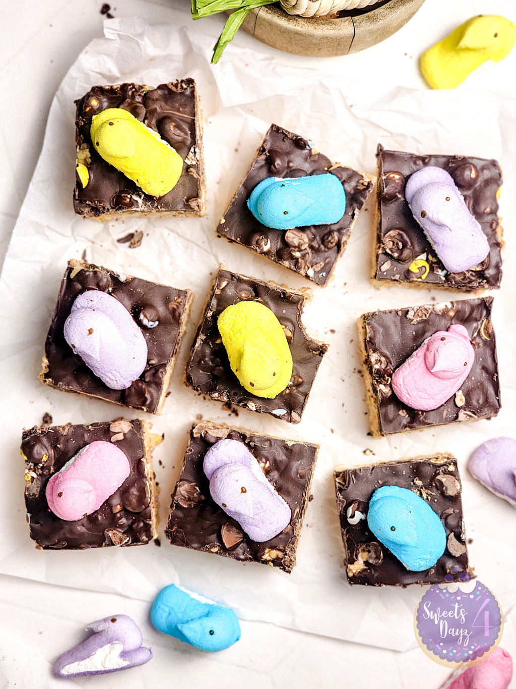 Easter Chocolate Rice Krispy Treats on Rhombus