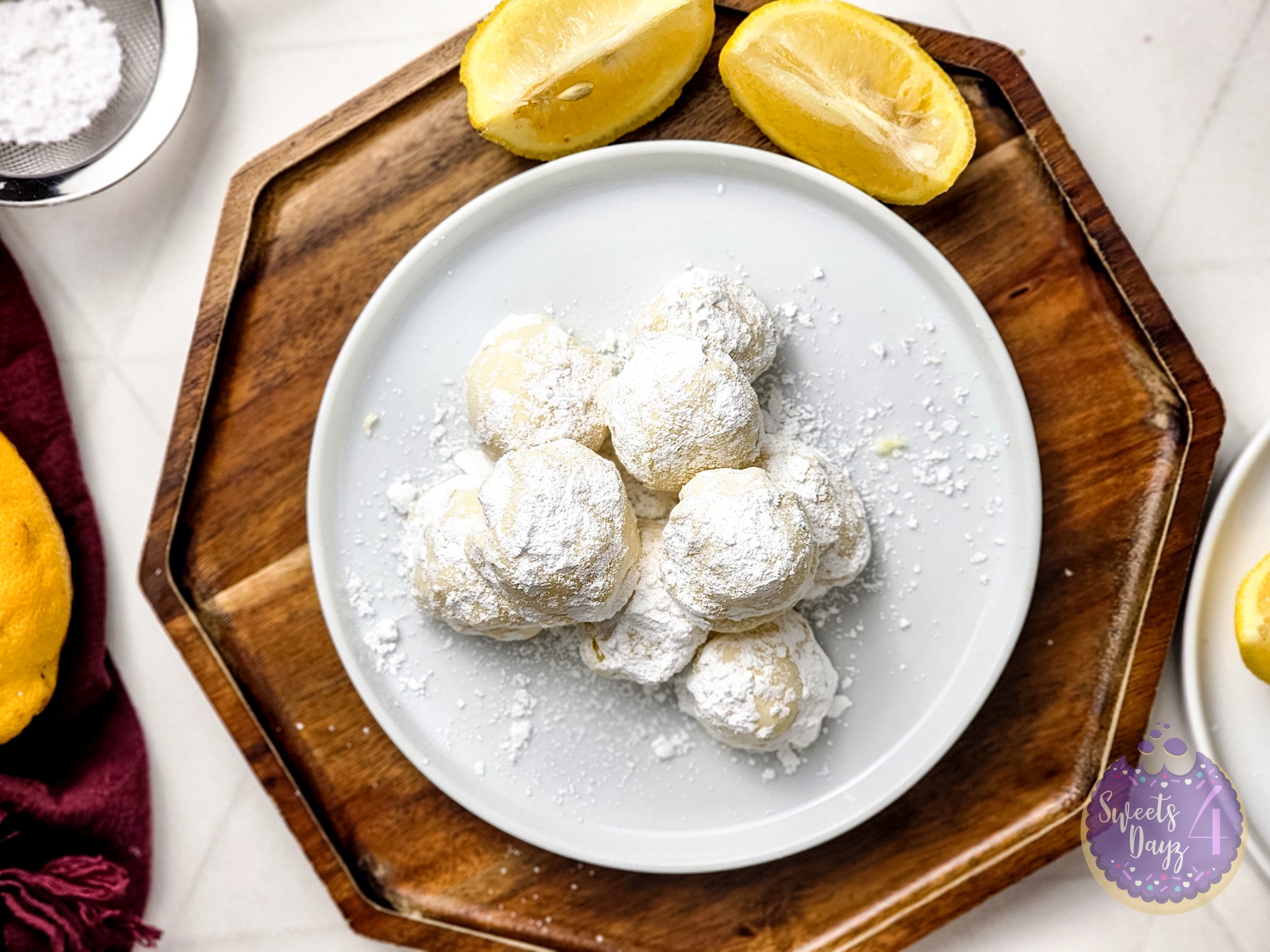 Lemon Bar Truffles on Rhombus