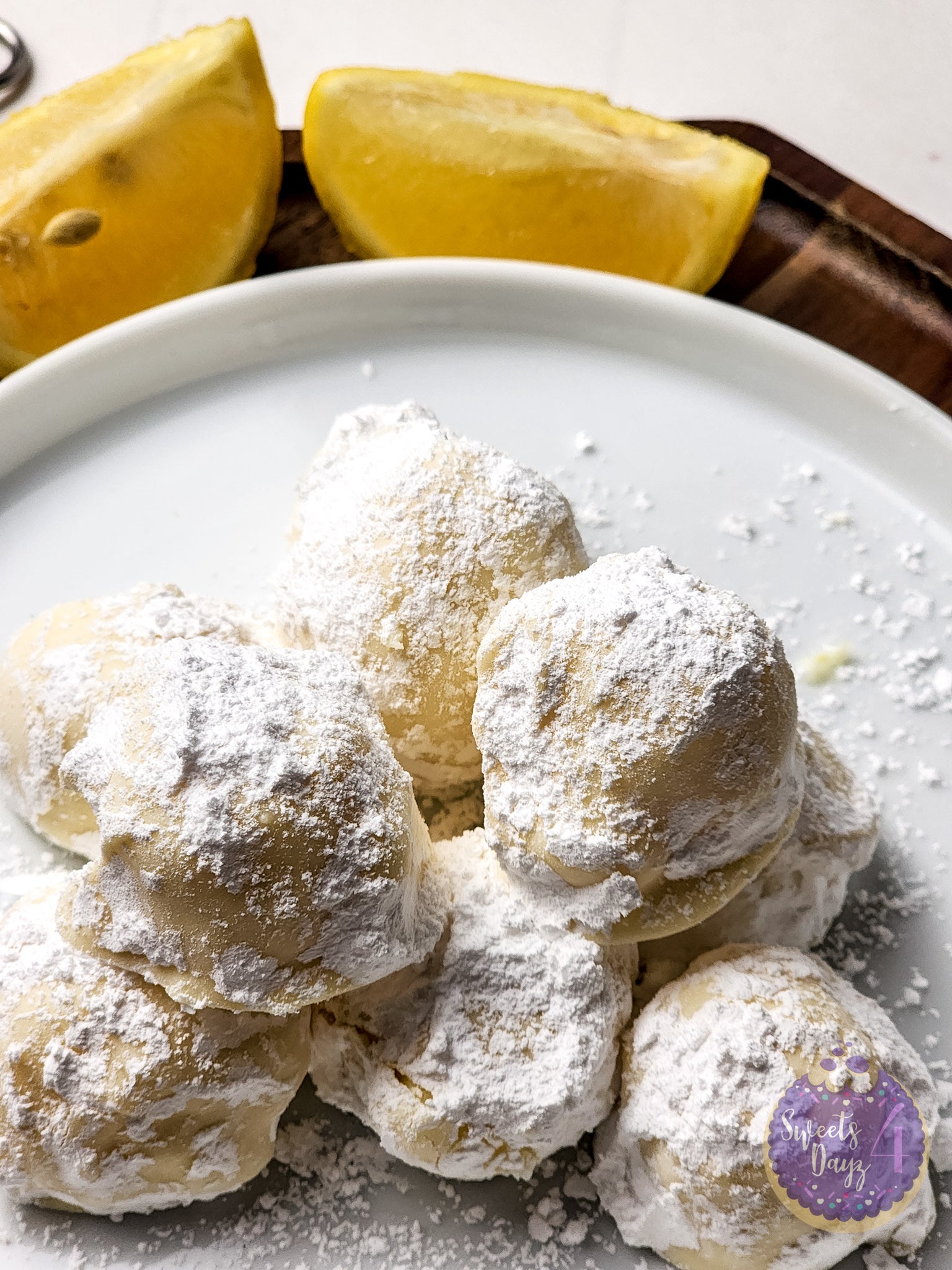 Lemon Bar Truffles on Rhombus