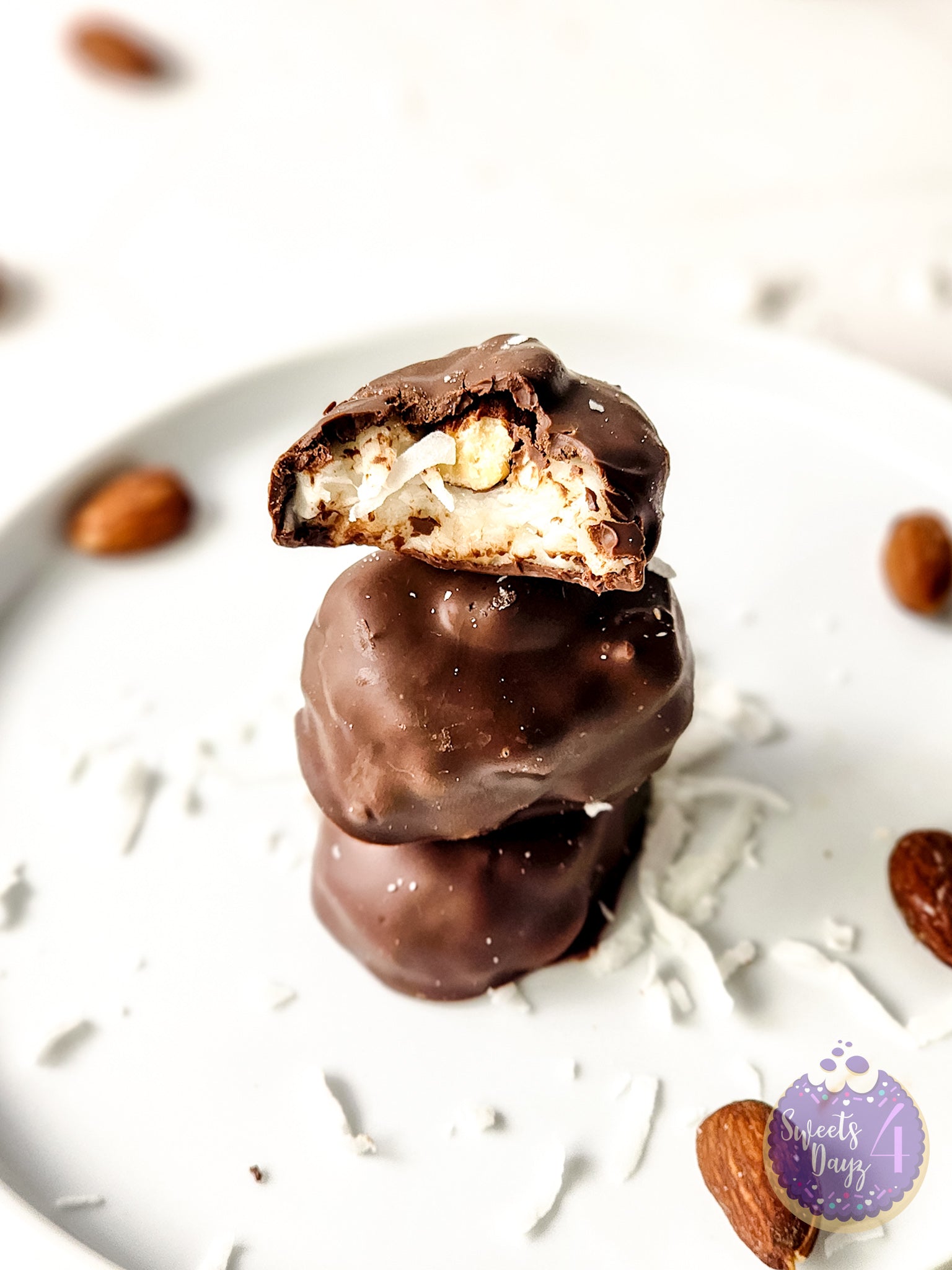 Homemade Almond Joy Bites on Rhombus