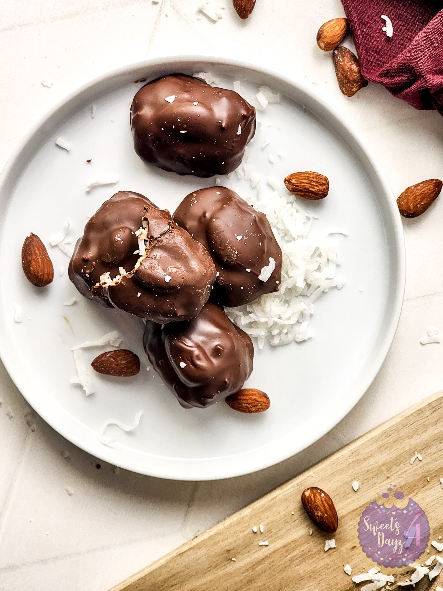 Homemade Almond Joy Bites on Rhombus