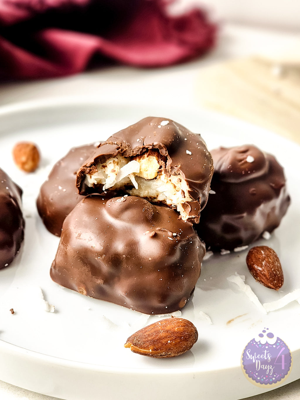 Homemade Almond Joy Bites on Rhombus