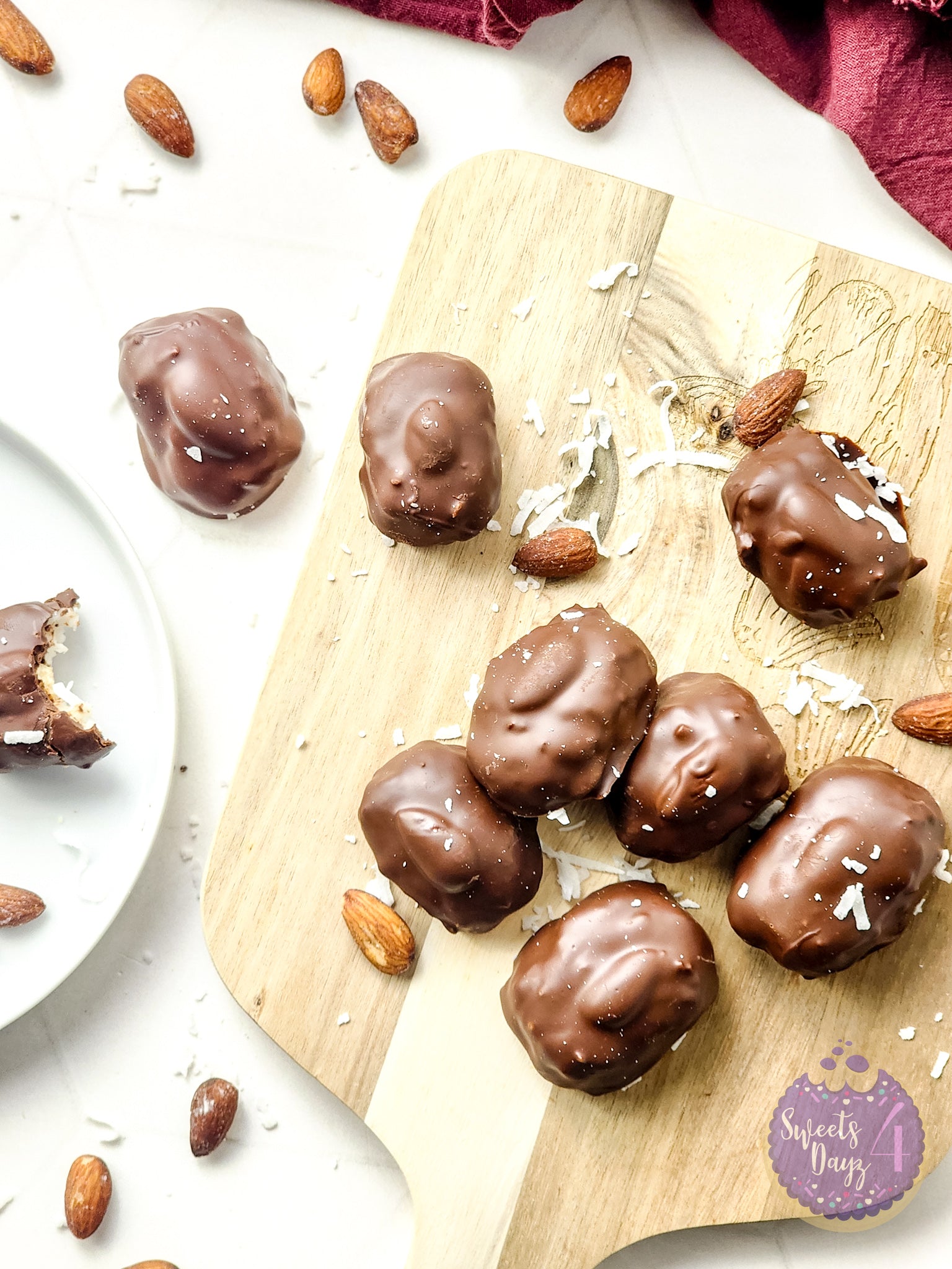 Homemade Almond Joy Bites on Rhombus