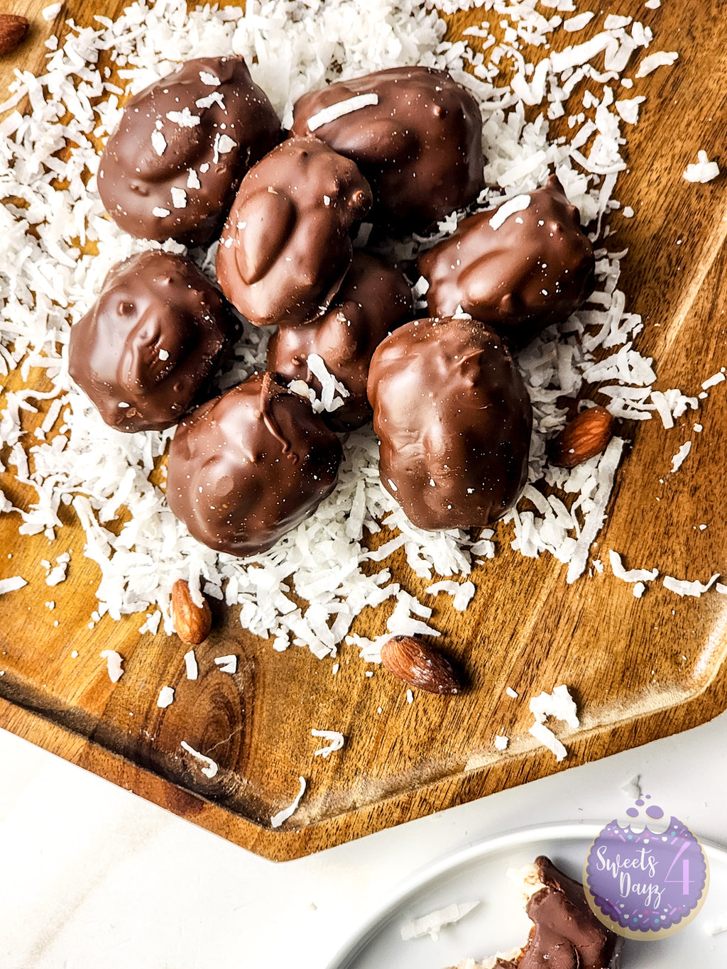 Homemade Almond Joy Bites on Rhombus