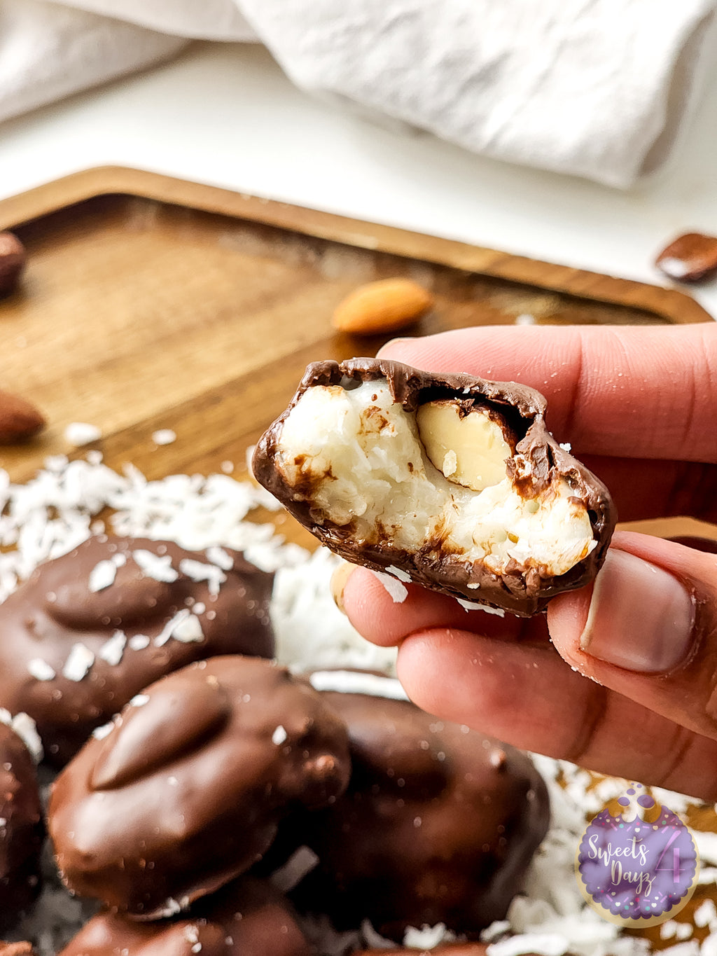 Homemade Almond Joy Bites on Rhombus