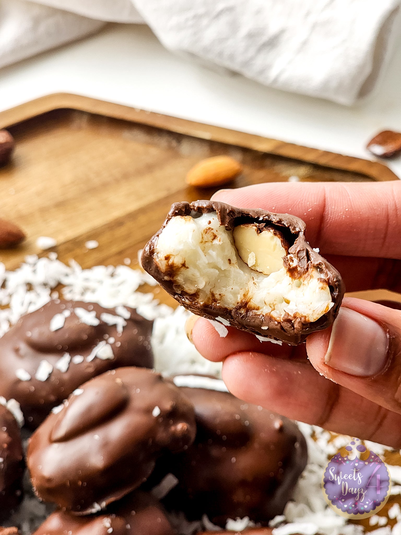 Homemade Almond Joy Bites on Rhombus