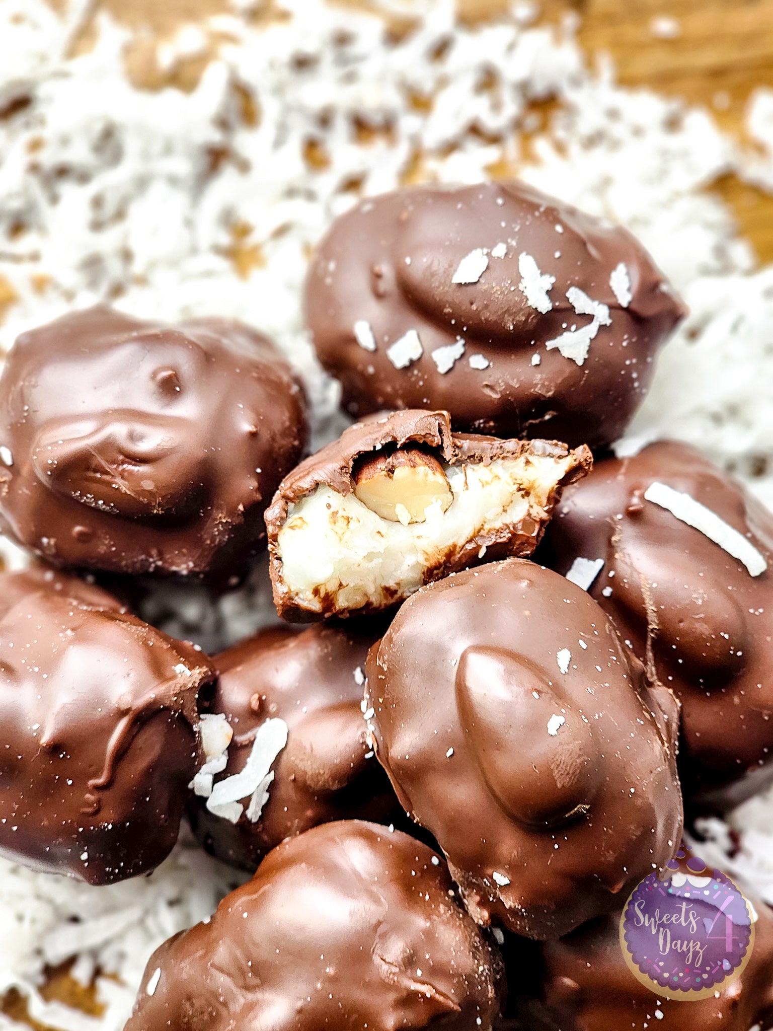 Homemade Almond Joy Bites on Rhombus