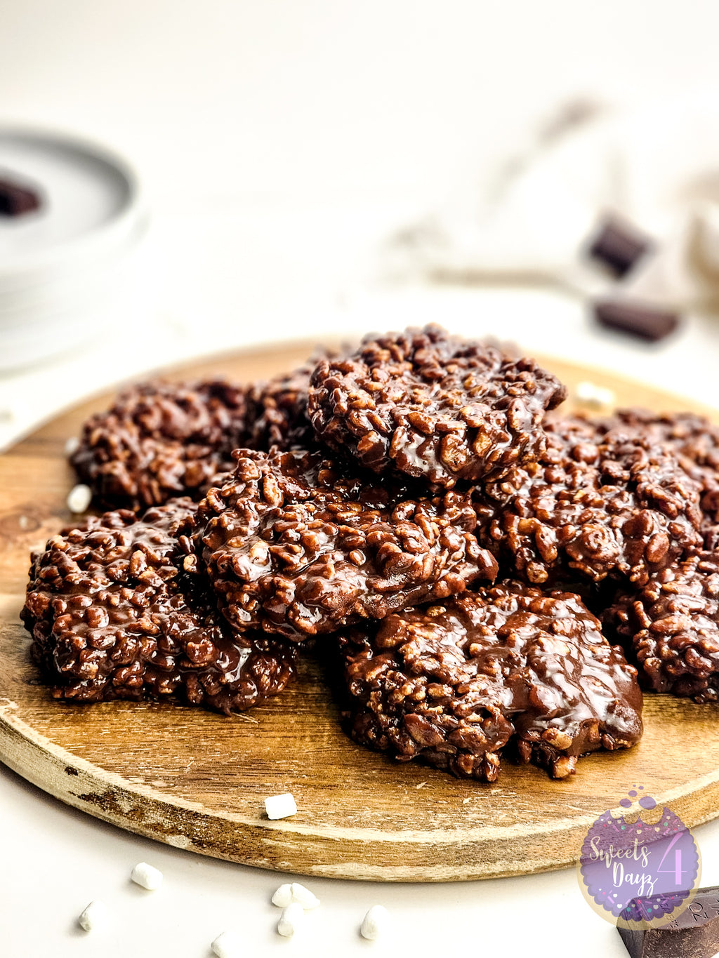 Homemade Star Crunch Cookies on White