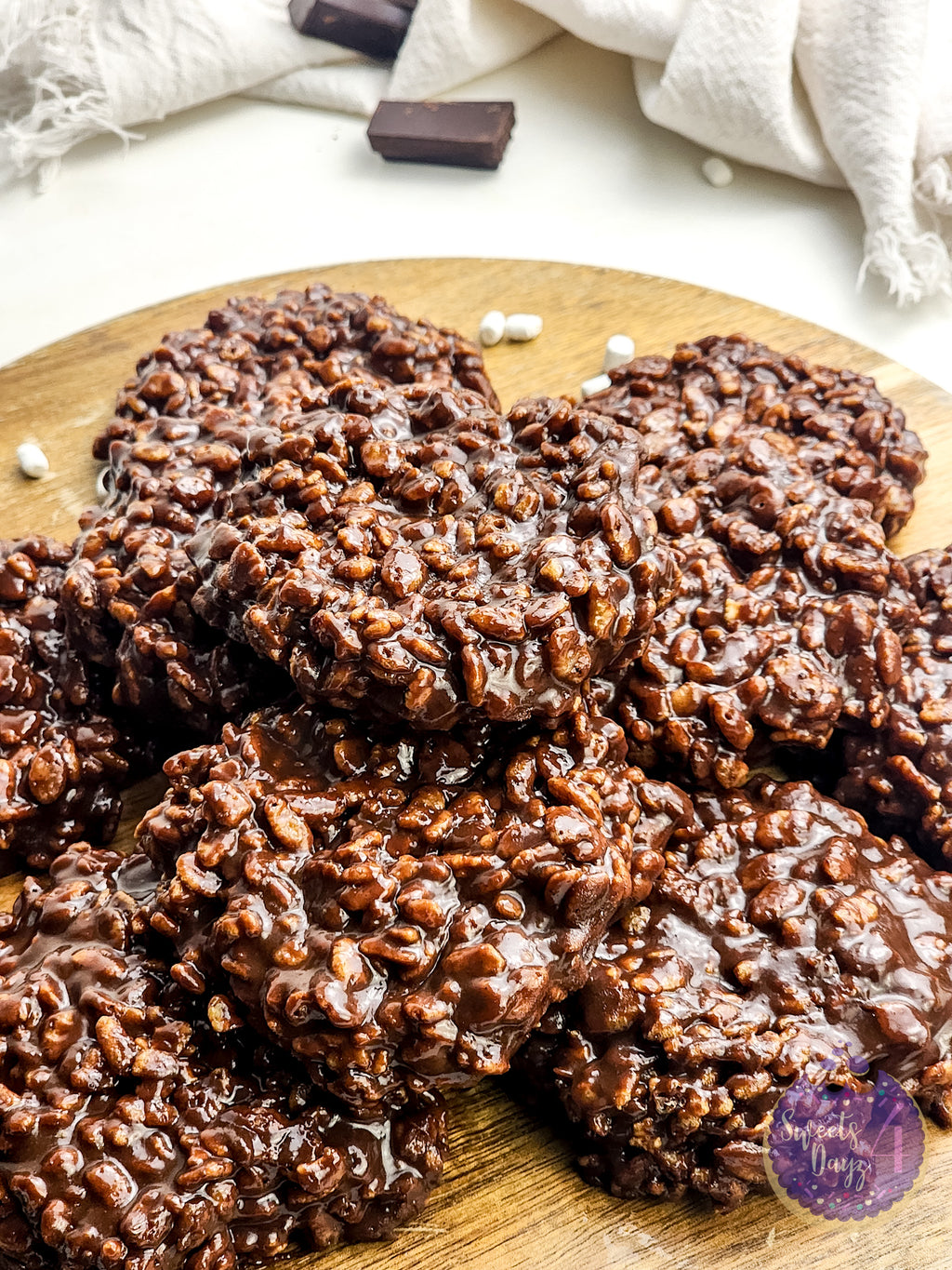 Homemade Star Crunch Cookies on White