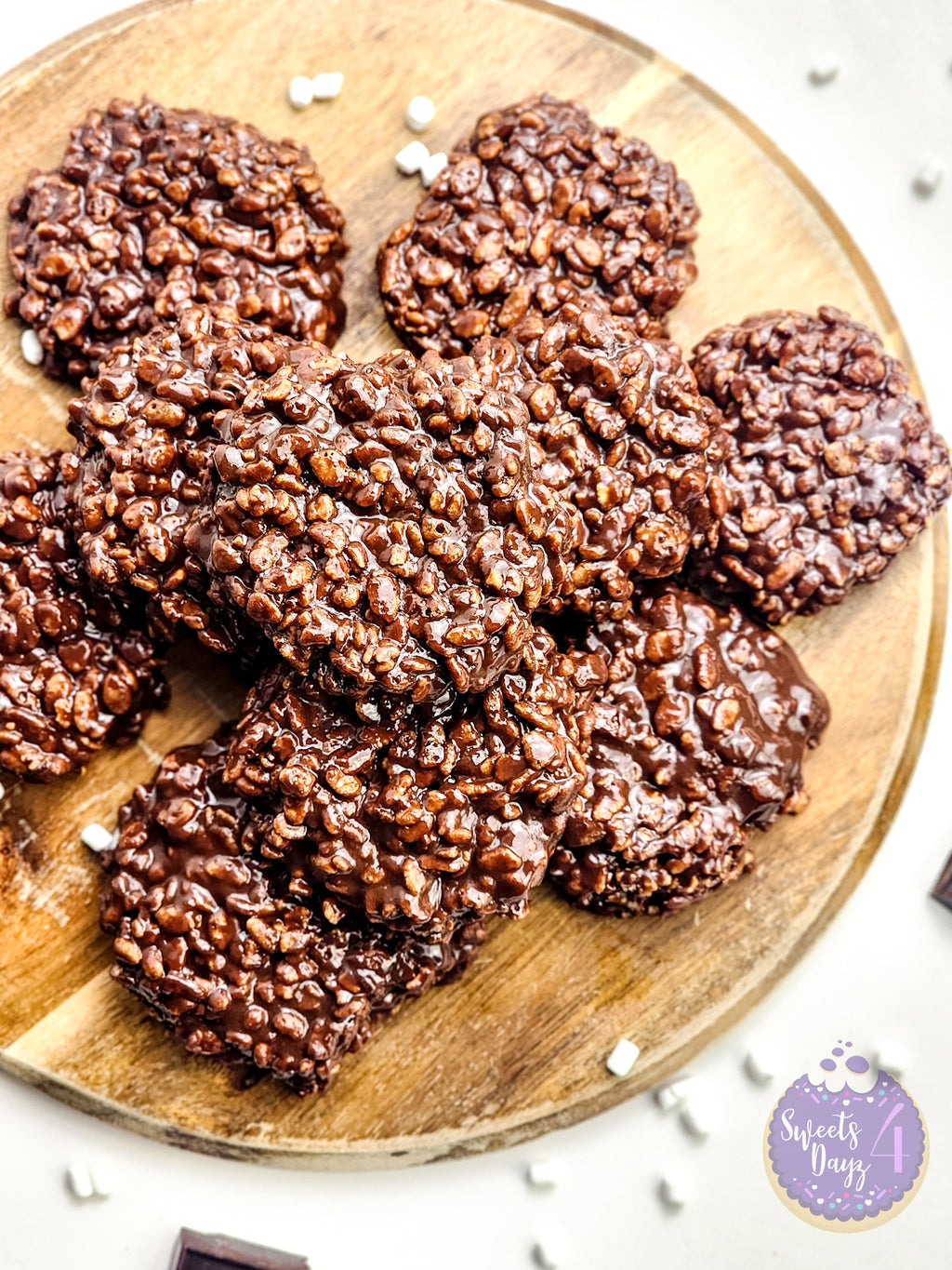 Homemade Star Crunch Cookies on White