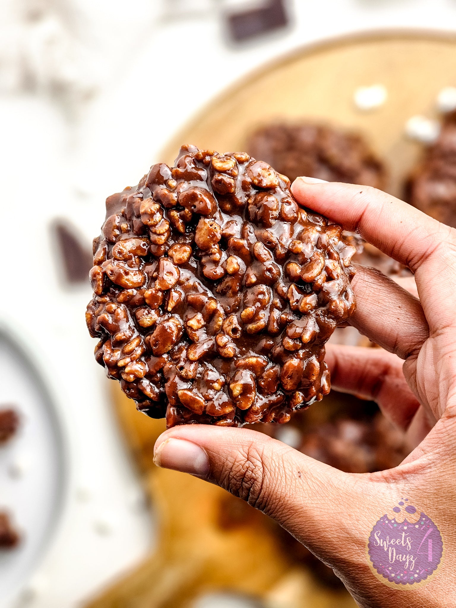 Homemade Star Crunch Cookies on White