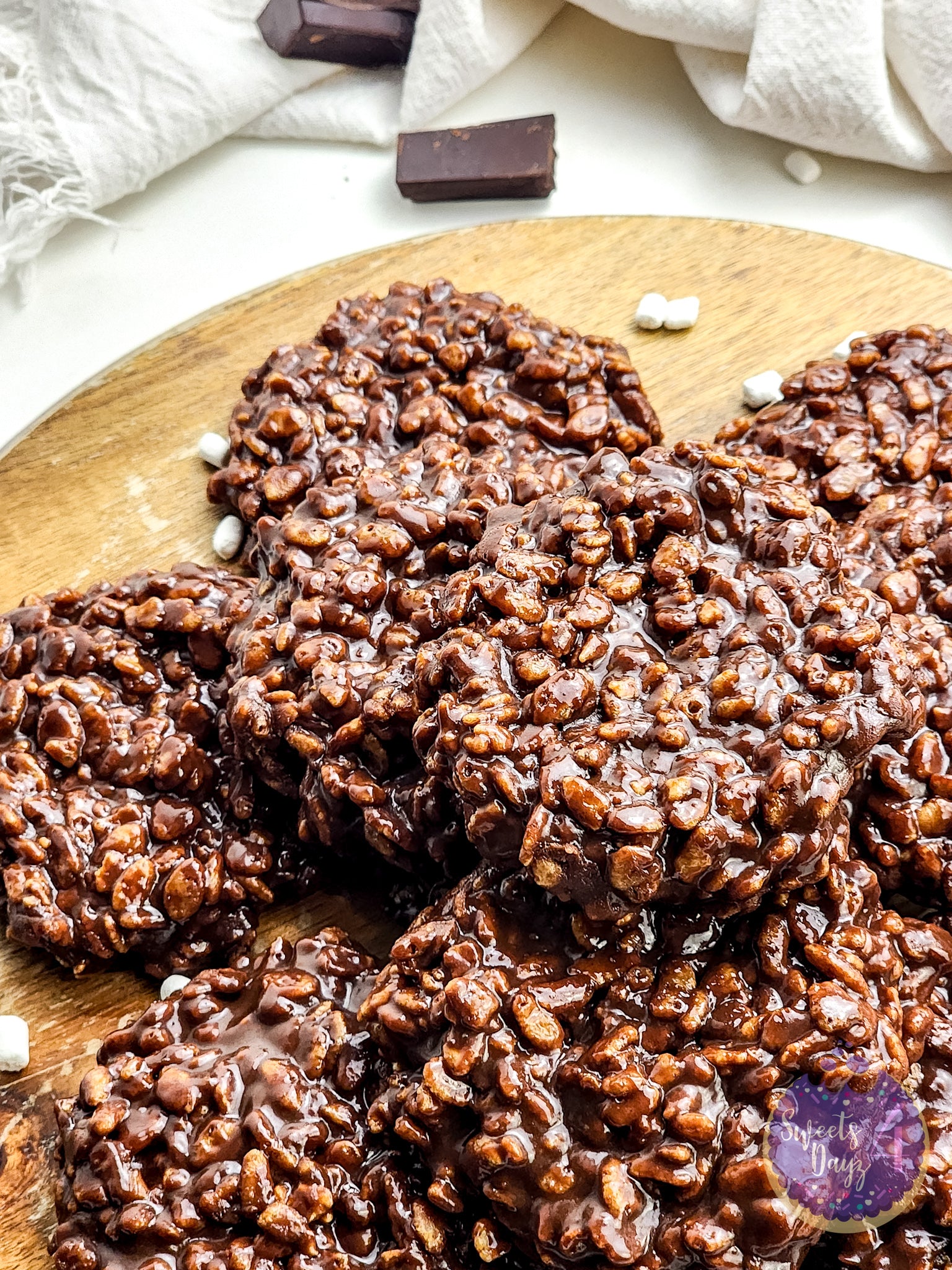 Homemade Star Crunch Cookies on White