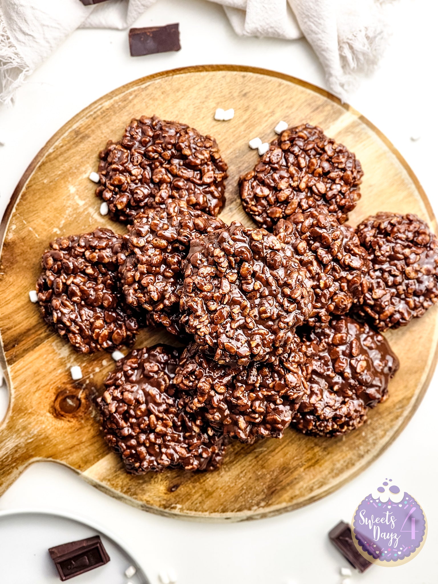 Homemade Star Crunch Cookies on White