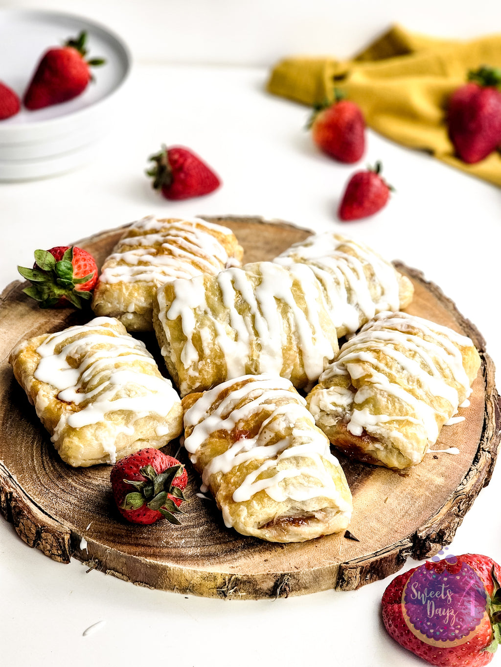Homemade Toaster Strudels on White