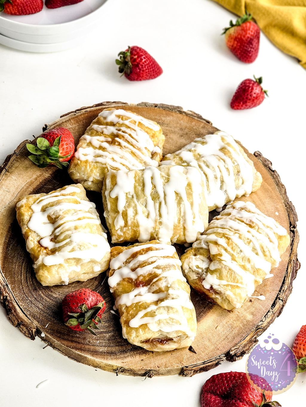 Homemade Toaster Strudels on White