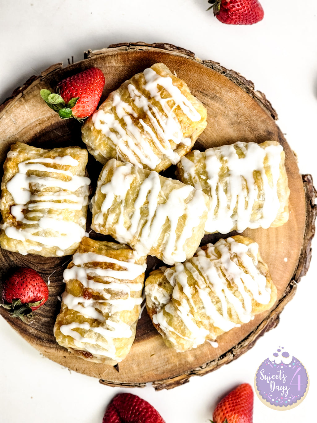 Homemade Toaster Strudels on White