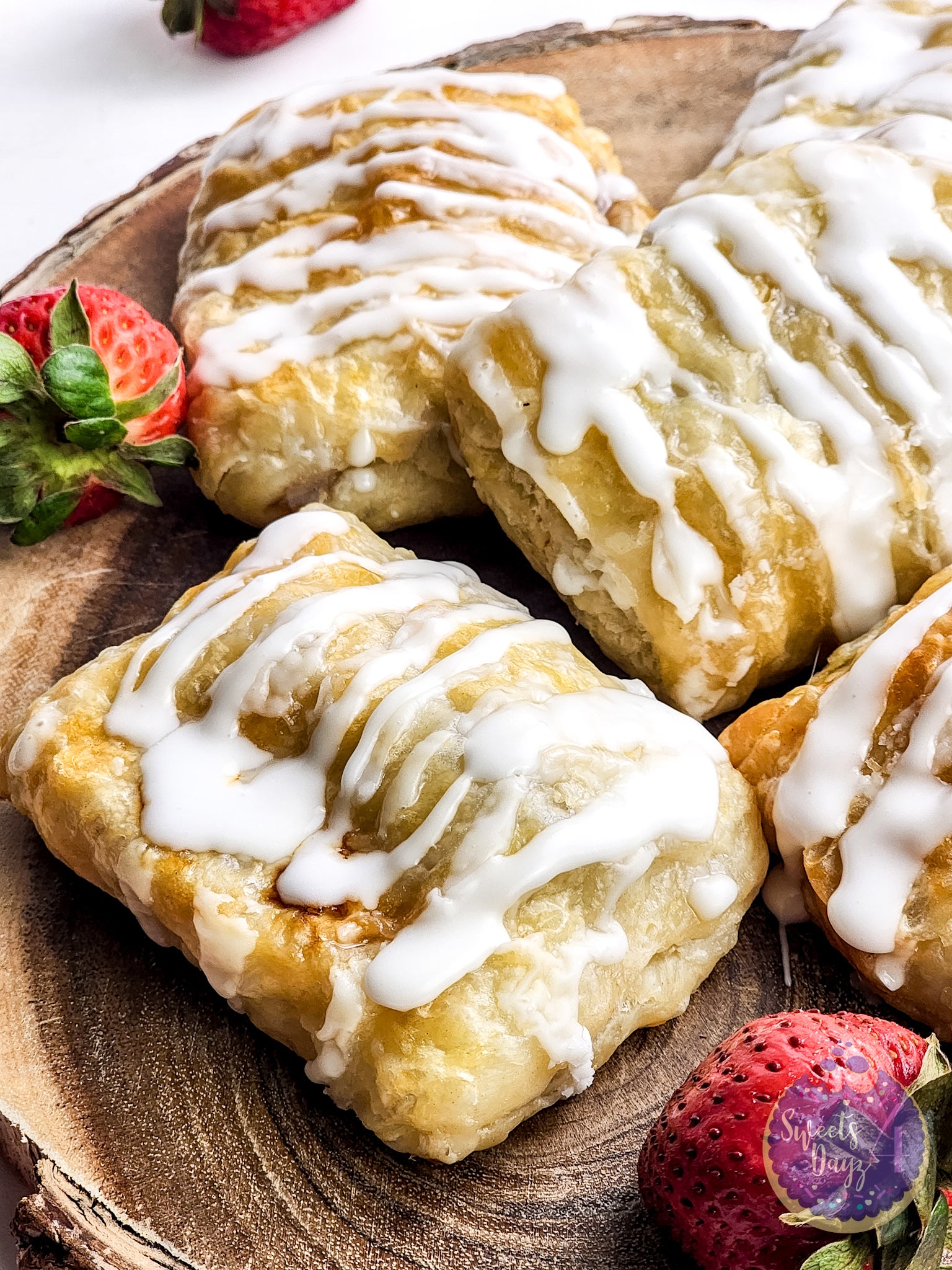 Homemade Toaster Strudels on White