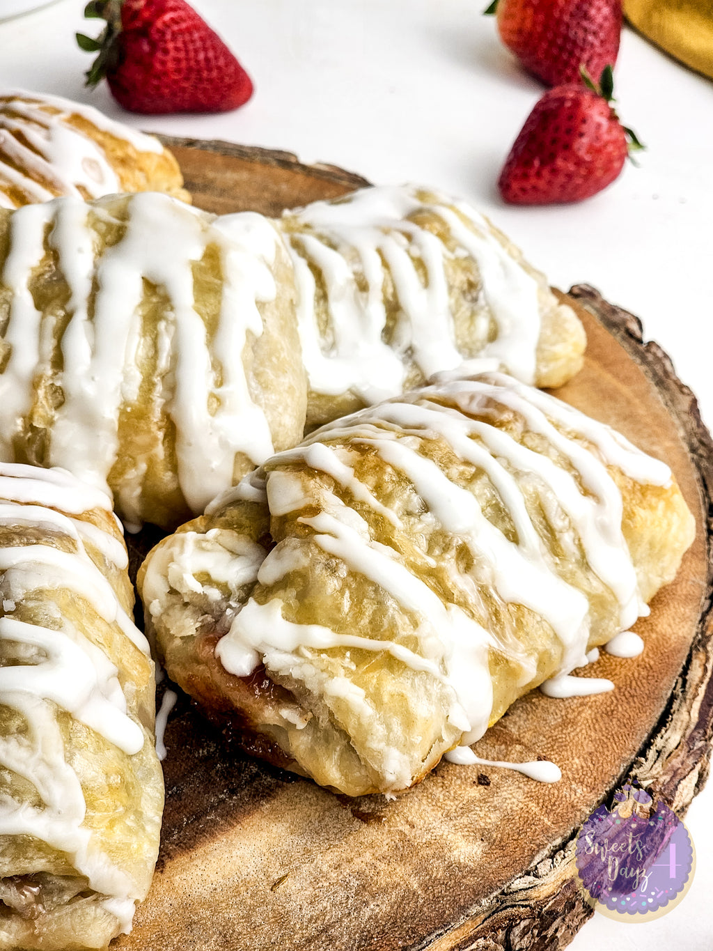 Homemade Toaster Strudels on White