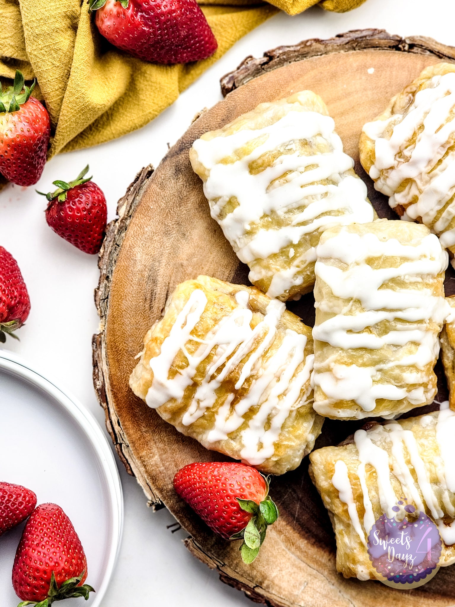 Homemade Toaster Strudels on White