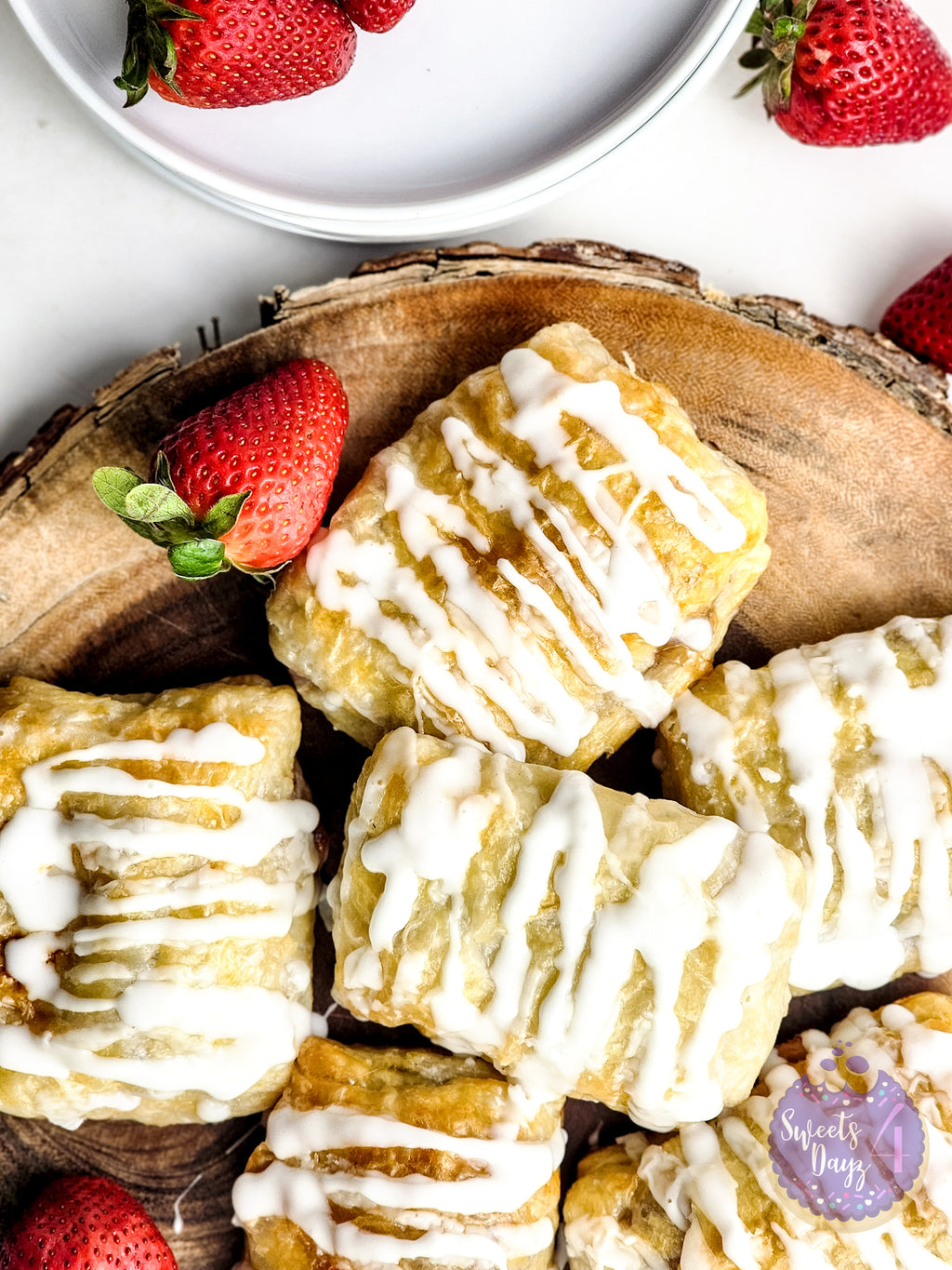 Homemade Toaster Strudels on White