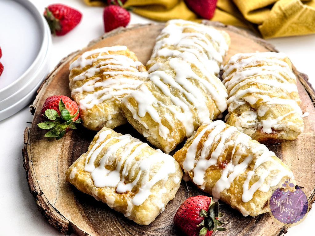 Homemade Toaster Strudels on White