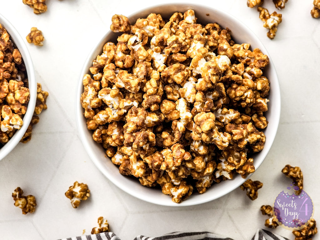 Homemade Caramel Popcorn on Rhombus