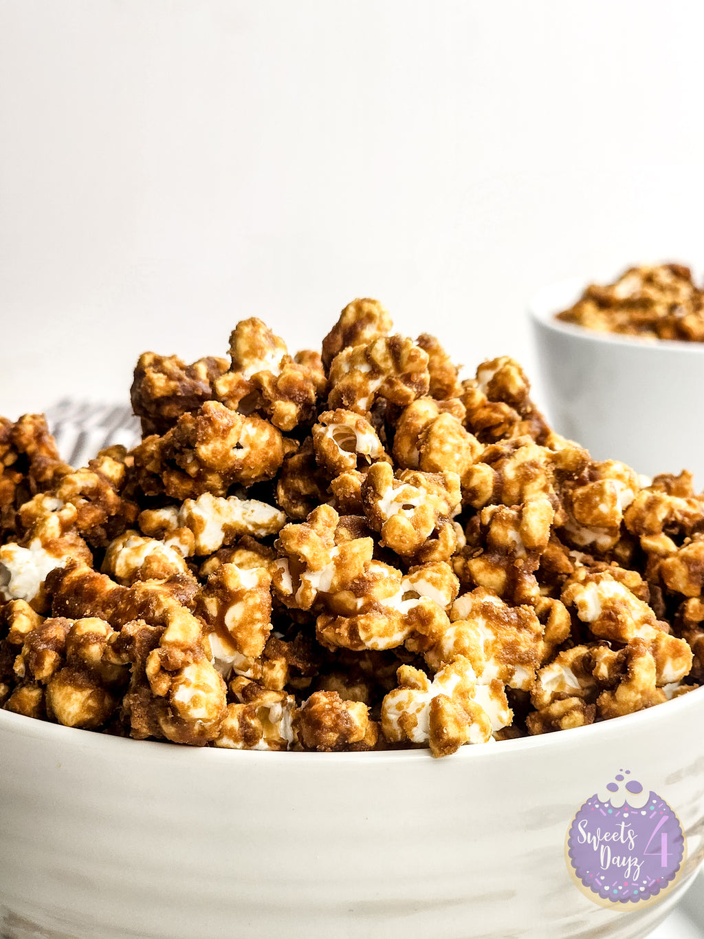 Homemade Caramel Popcorn on Rhombus