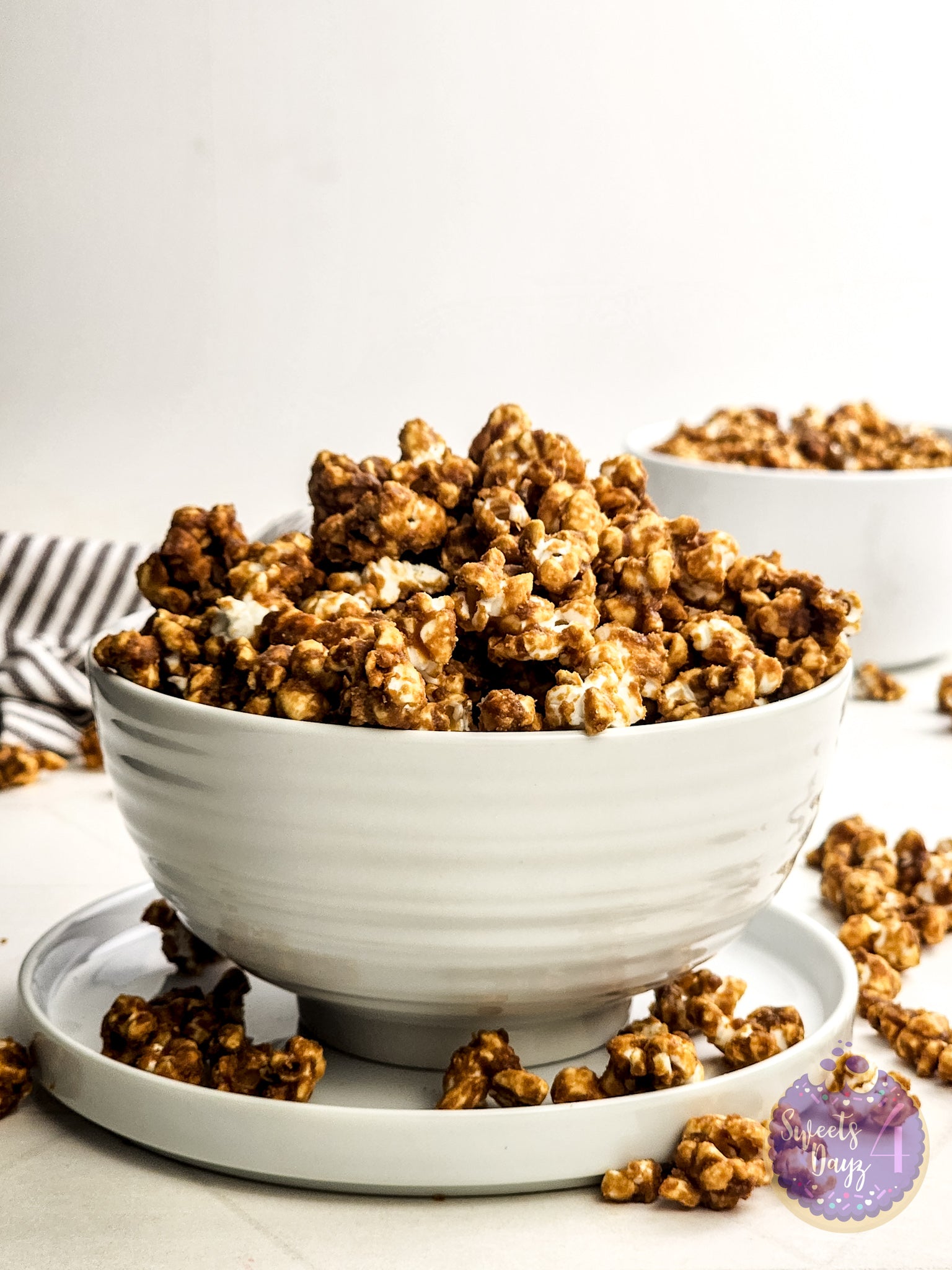 Homemade Caramel Popcorn on Rhombus