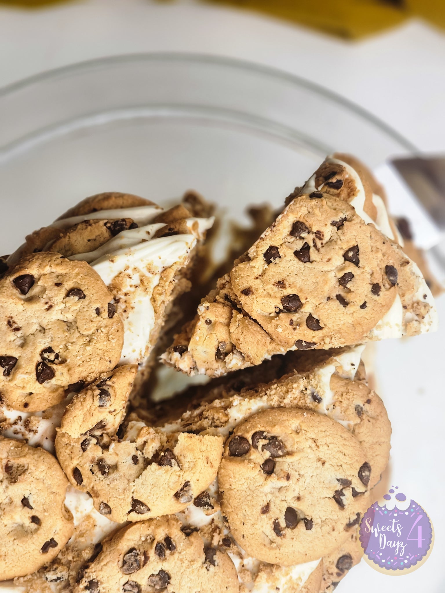 Milk n Cookies Ice Box Cake on White