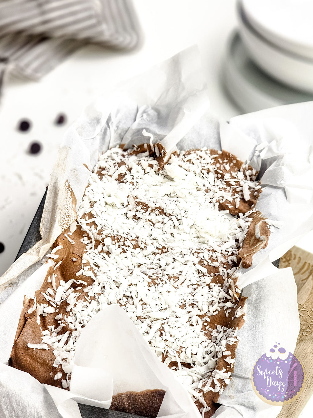 Chocolate Coconut Ice Cream on White