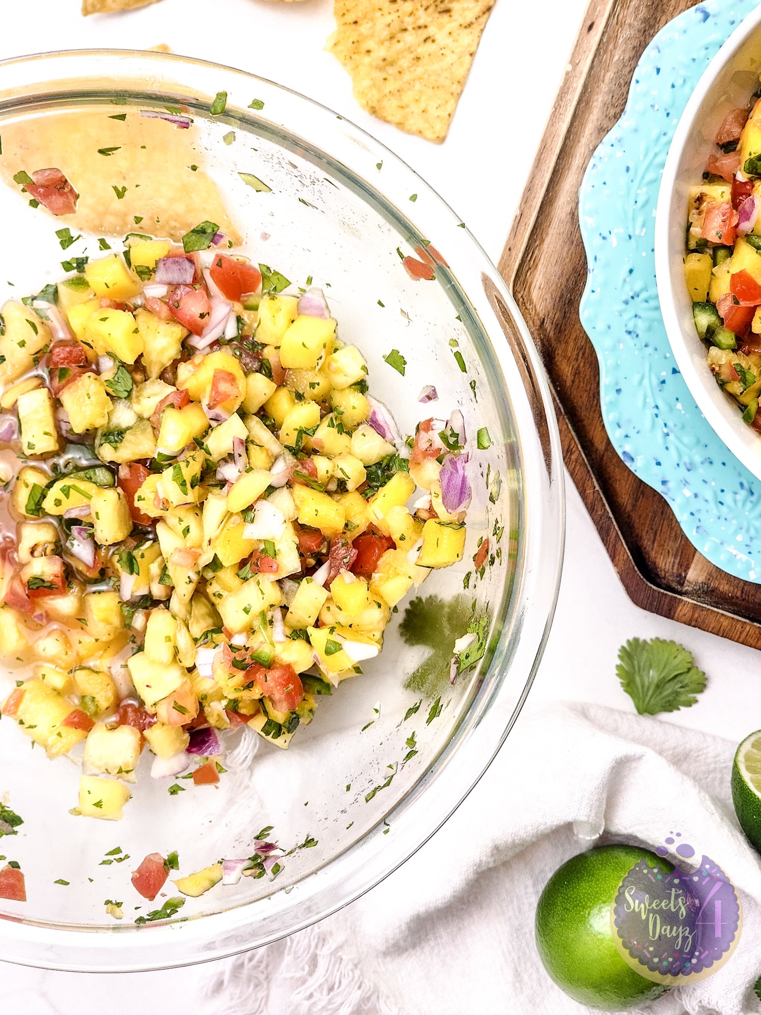 Mango Pineapple Salsa on Rhombus