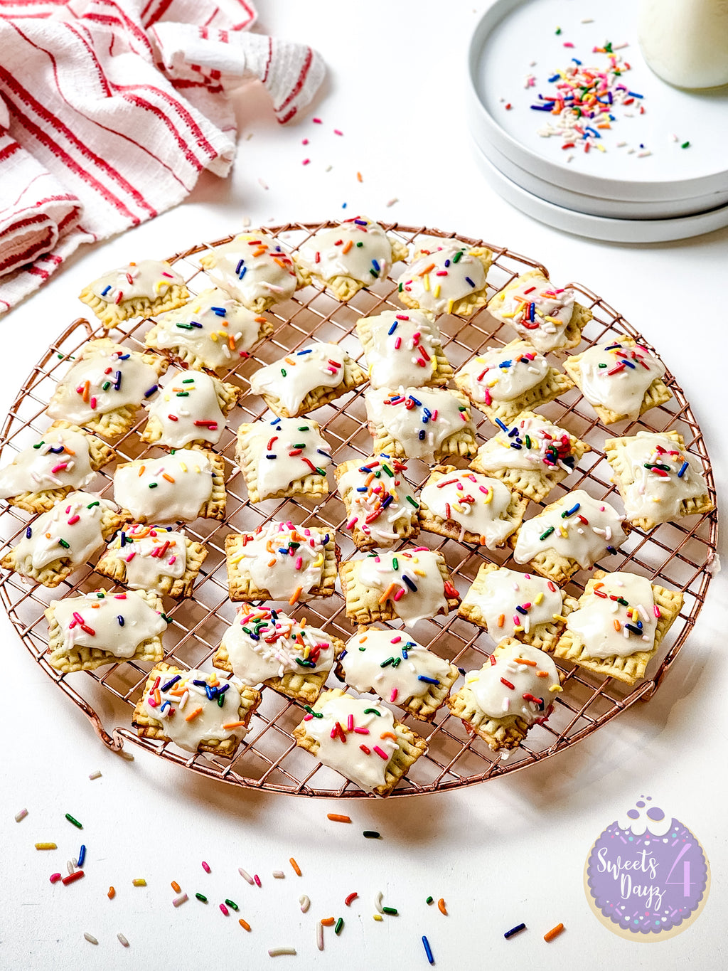 Mini Strawberry PopTarts on White