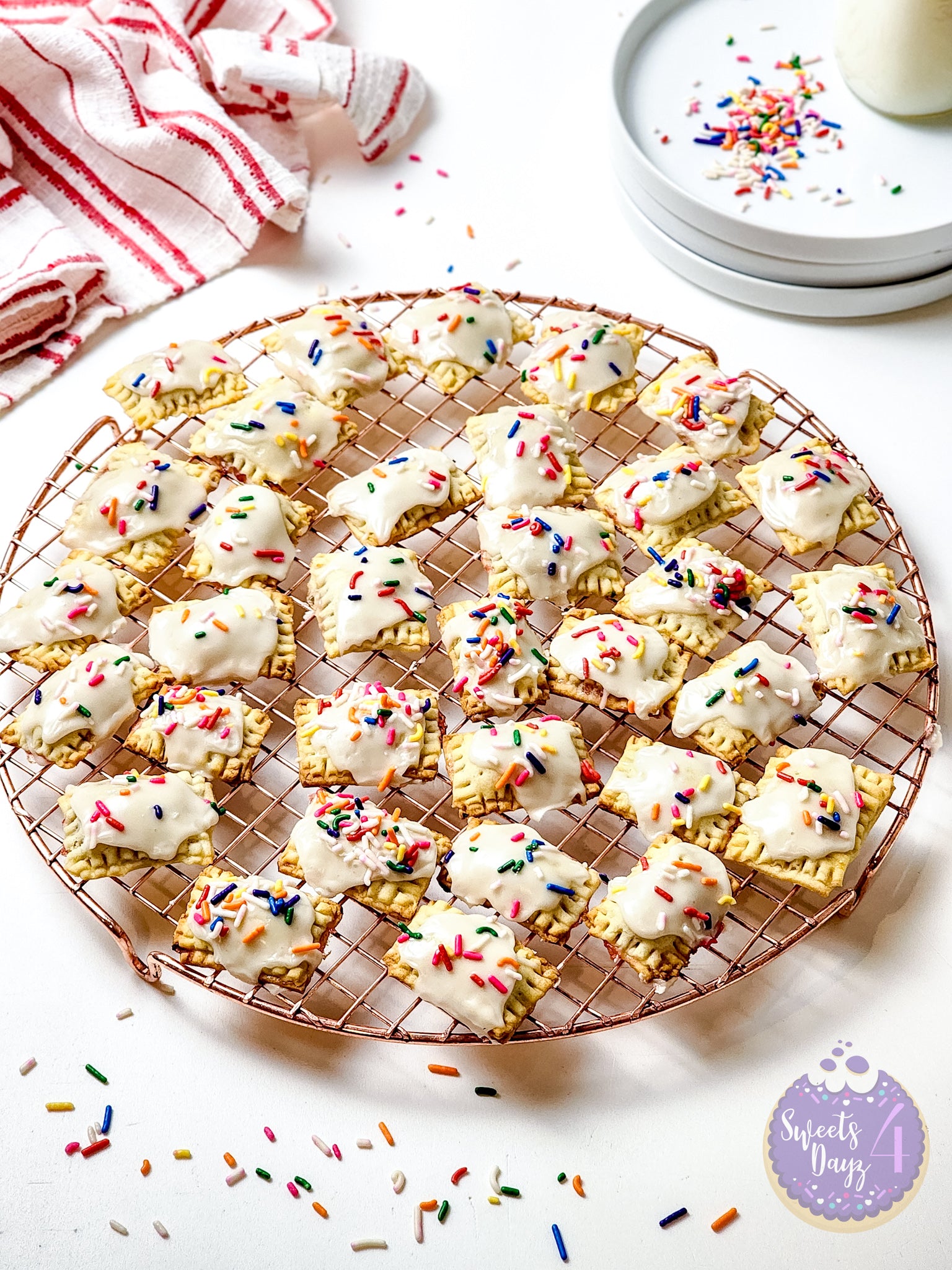 Mini Strawberry PopTarts on White